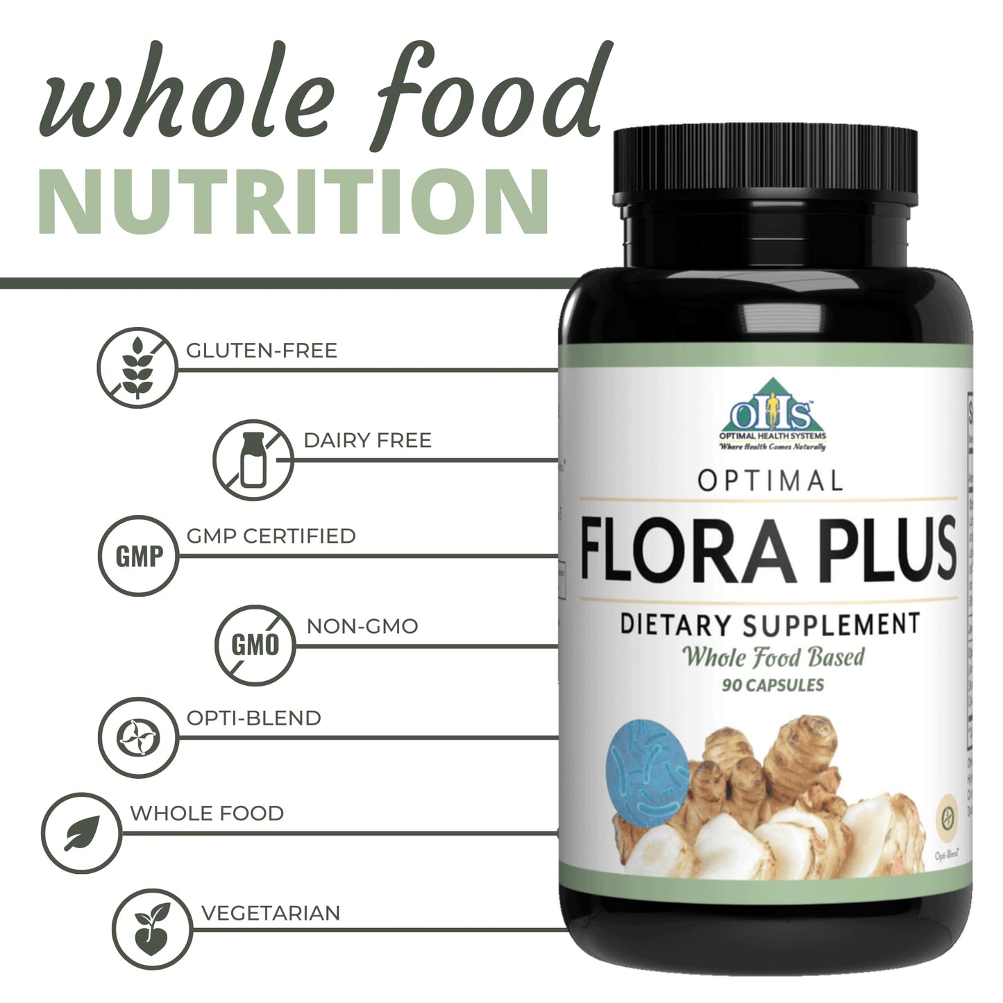 Optimal Health Systems Flora Plus 90 Capsules