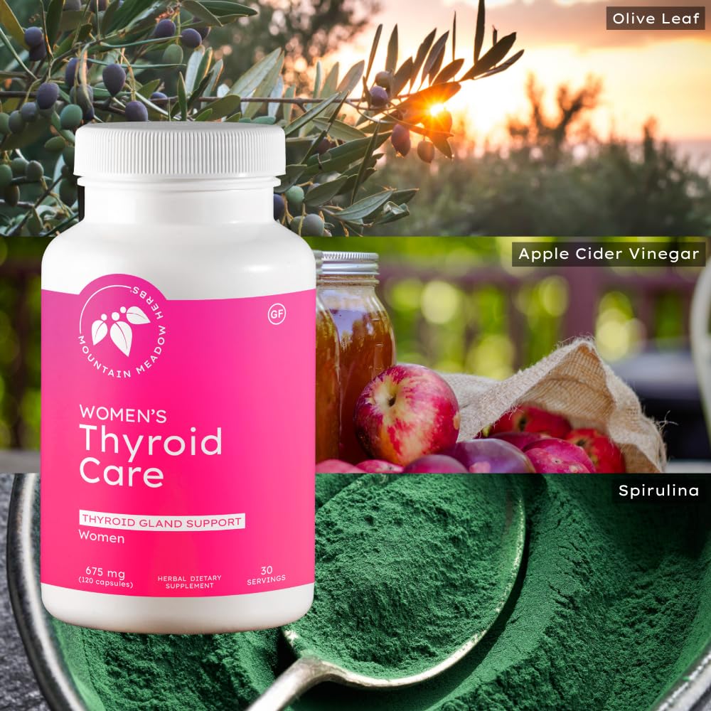 Mountain Meadow Herbs Women's Thyroid Care Capsules, 120 Count