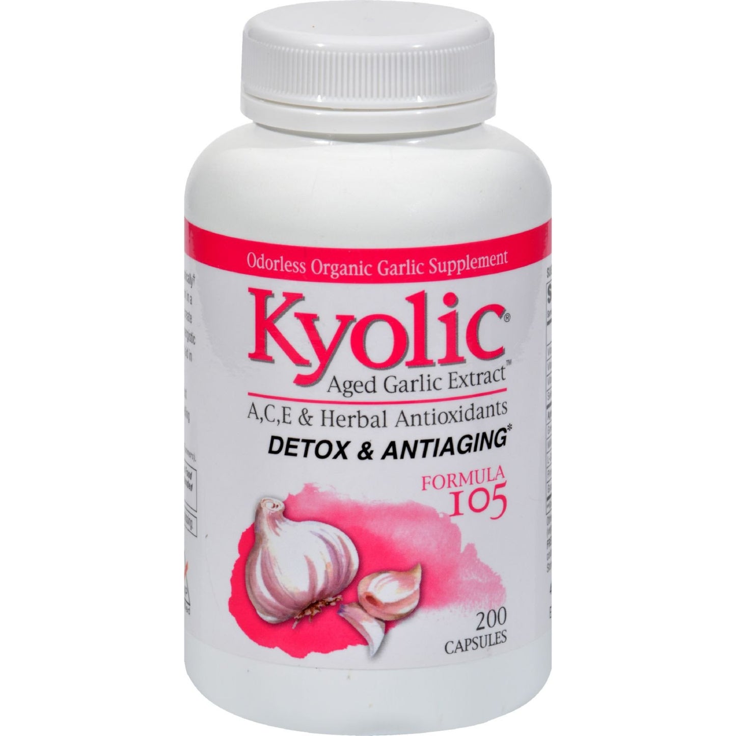 Kyolic Aged Garlic Extract Detox and Anti-Aging Formula 105 Capsules 1 Count