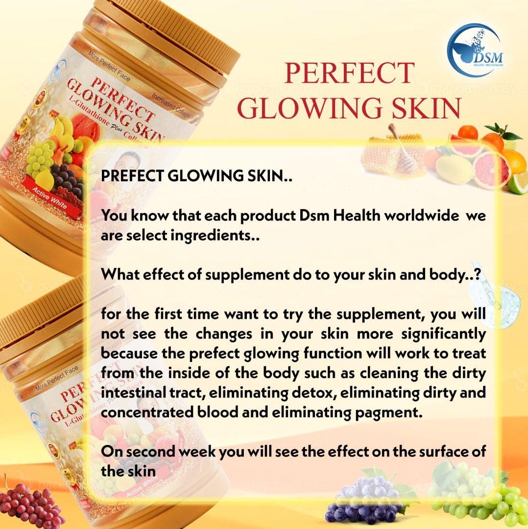 Kaxilu Phyto Collagen Perfect Glowing Skin with L-Glutathione Plus and Collagen Active White Powder, 850 g Jar