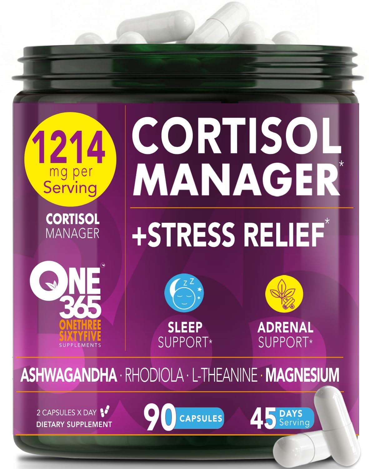 ONE 365 Cortisol Manager Capsule, 90 Count