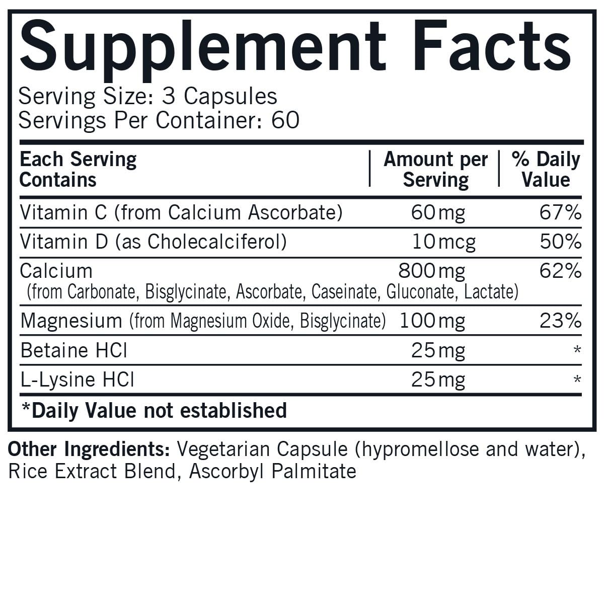 Kirkman Bone Support Calcium Supplement Capsules, 180 Capsules