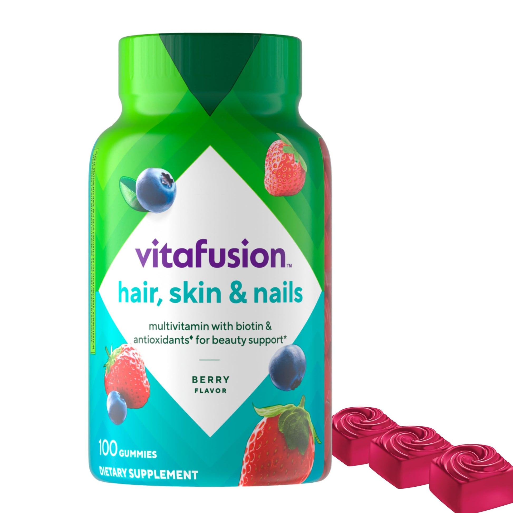 Vitafusion Gorgeous Hair, Skin Nails Multivitamin Gummy, 100 Count