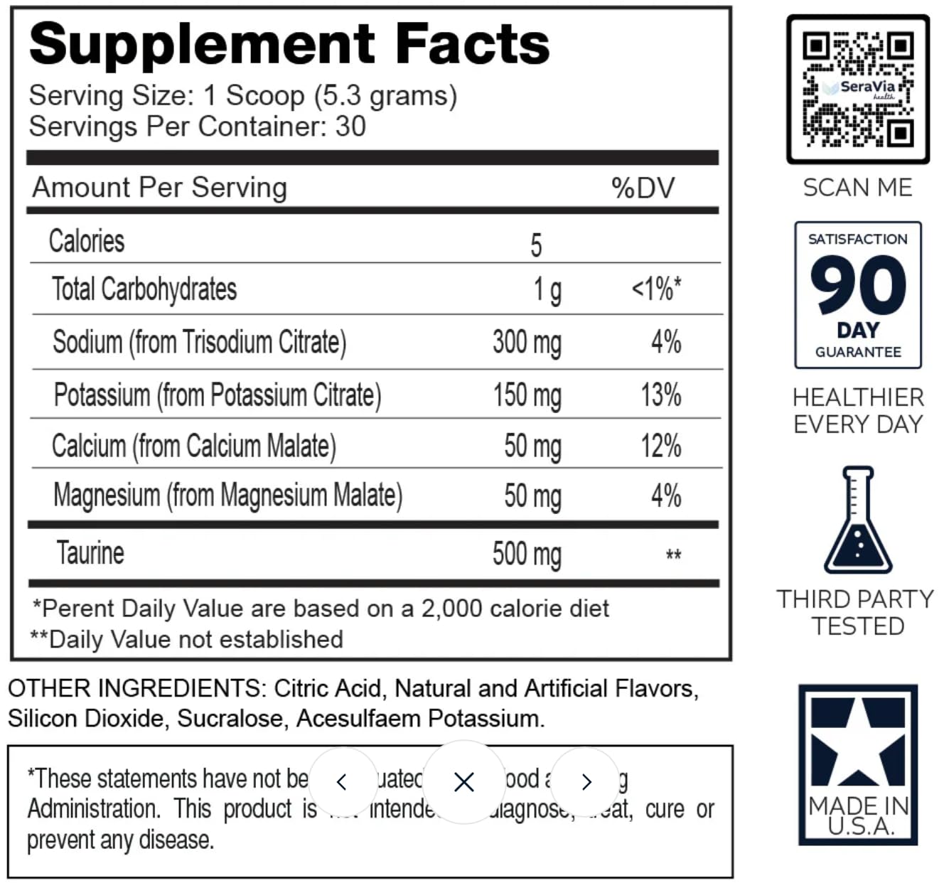 SeraVia Health GLP Hydration+ Restore Hydration Support for GLP-1 Users Powder 5.6 Ounce
