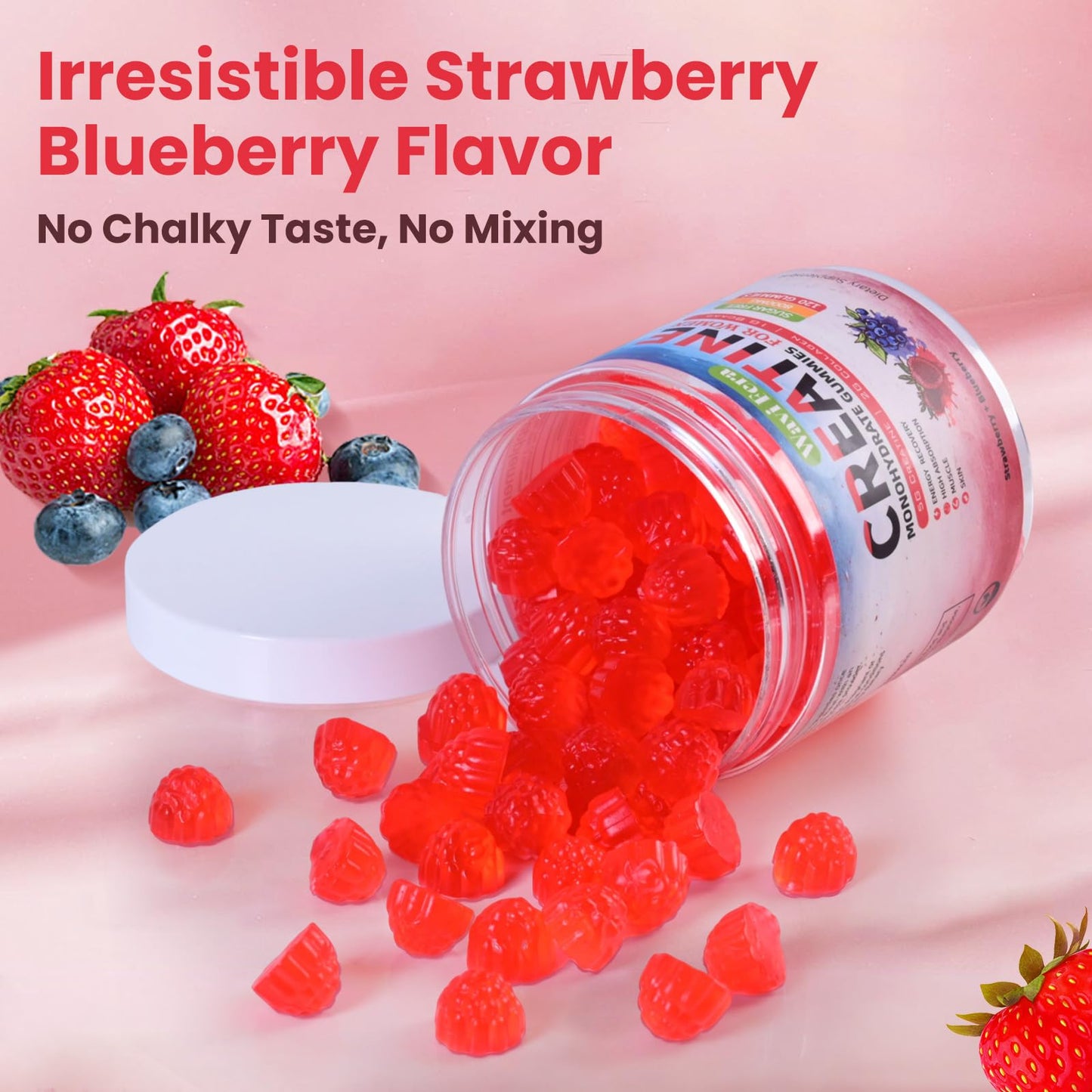WaviFera Creatine Monohydrate Gummies, 120 Gummies