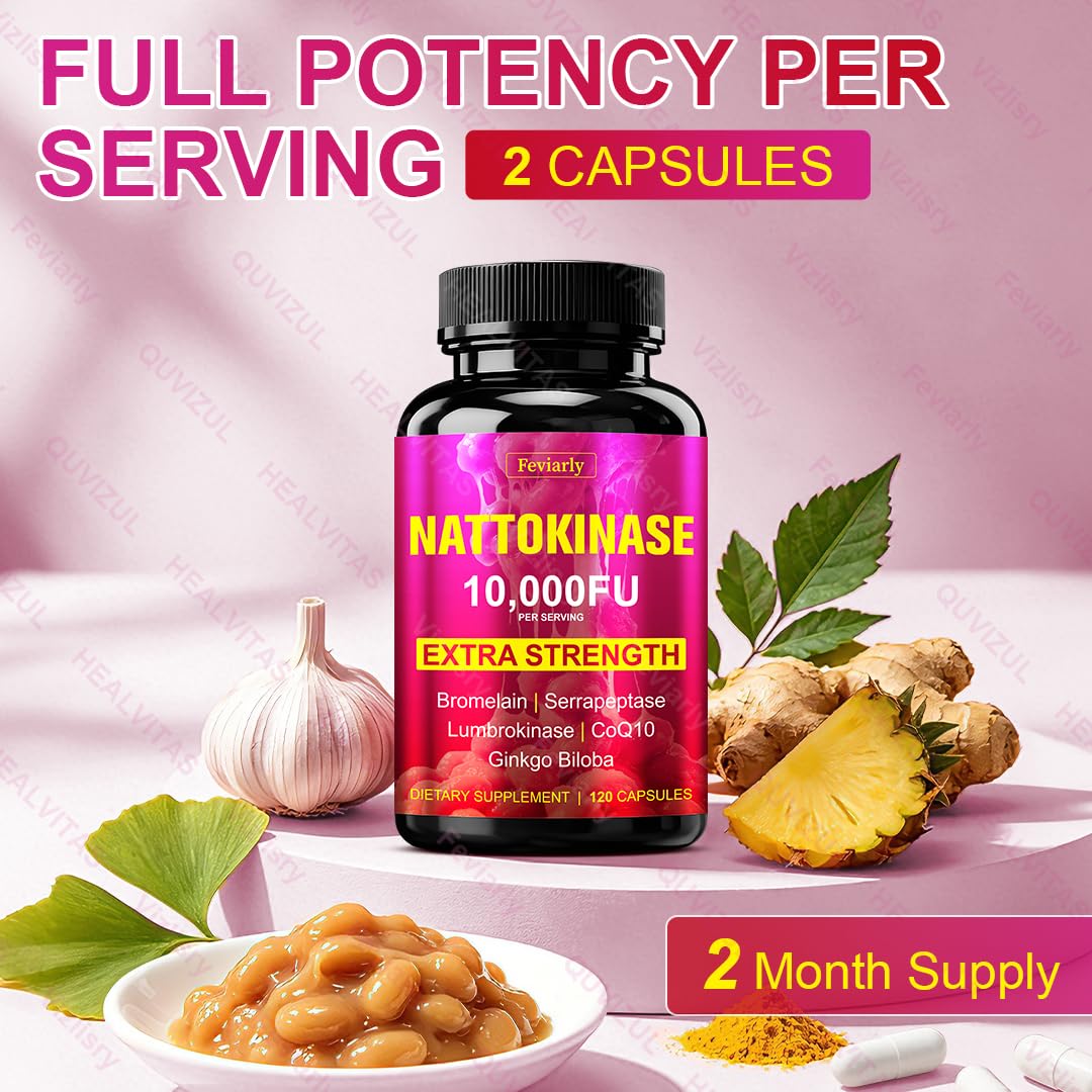 Feviarly Nattokinase 10,000 FU Per Serving Gummy 240