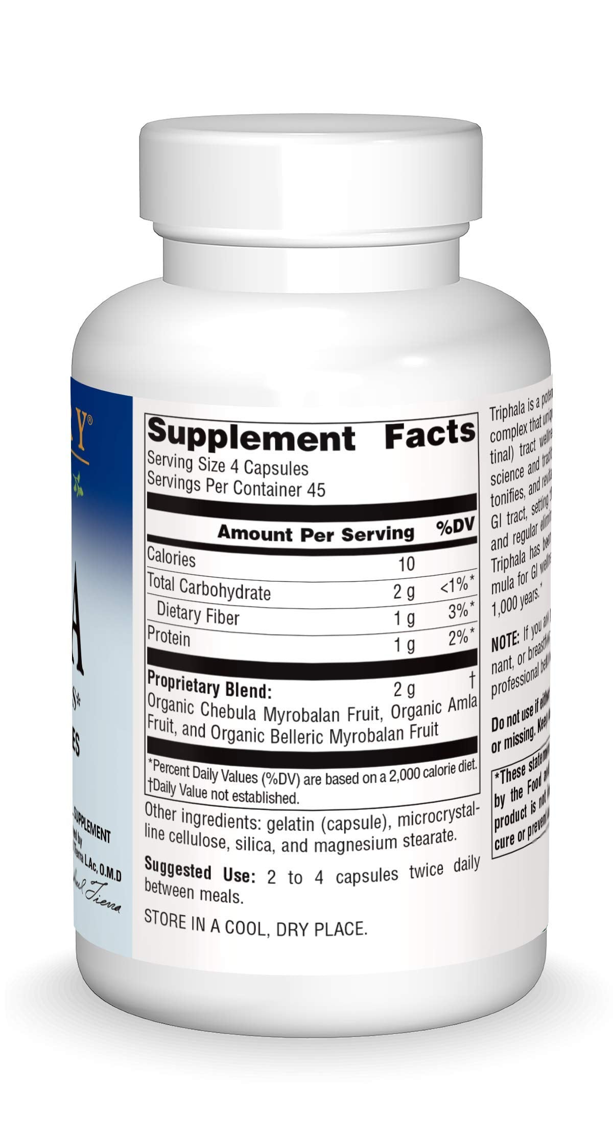 Planetary Herbals Triphala Internal Cleanser 500 mg Capsule, 180 Count