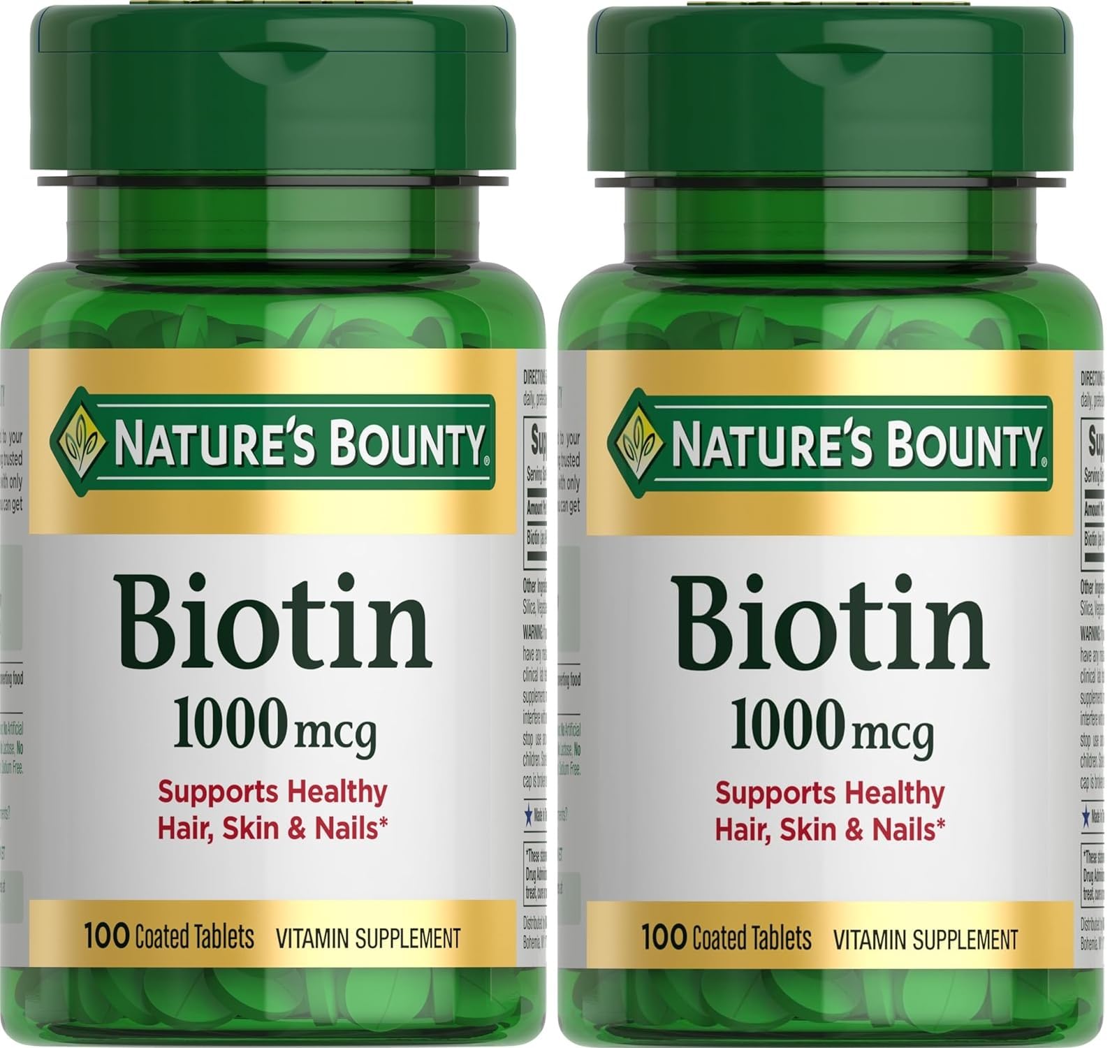 Nature's Bounty Biotin 1000 mcg Vitamin Supplement Tablets 200 Tablets