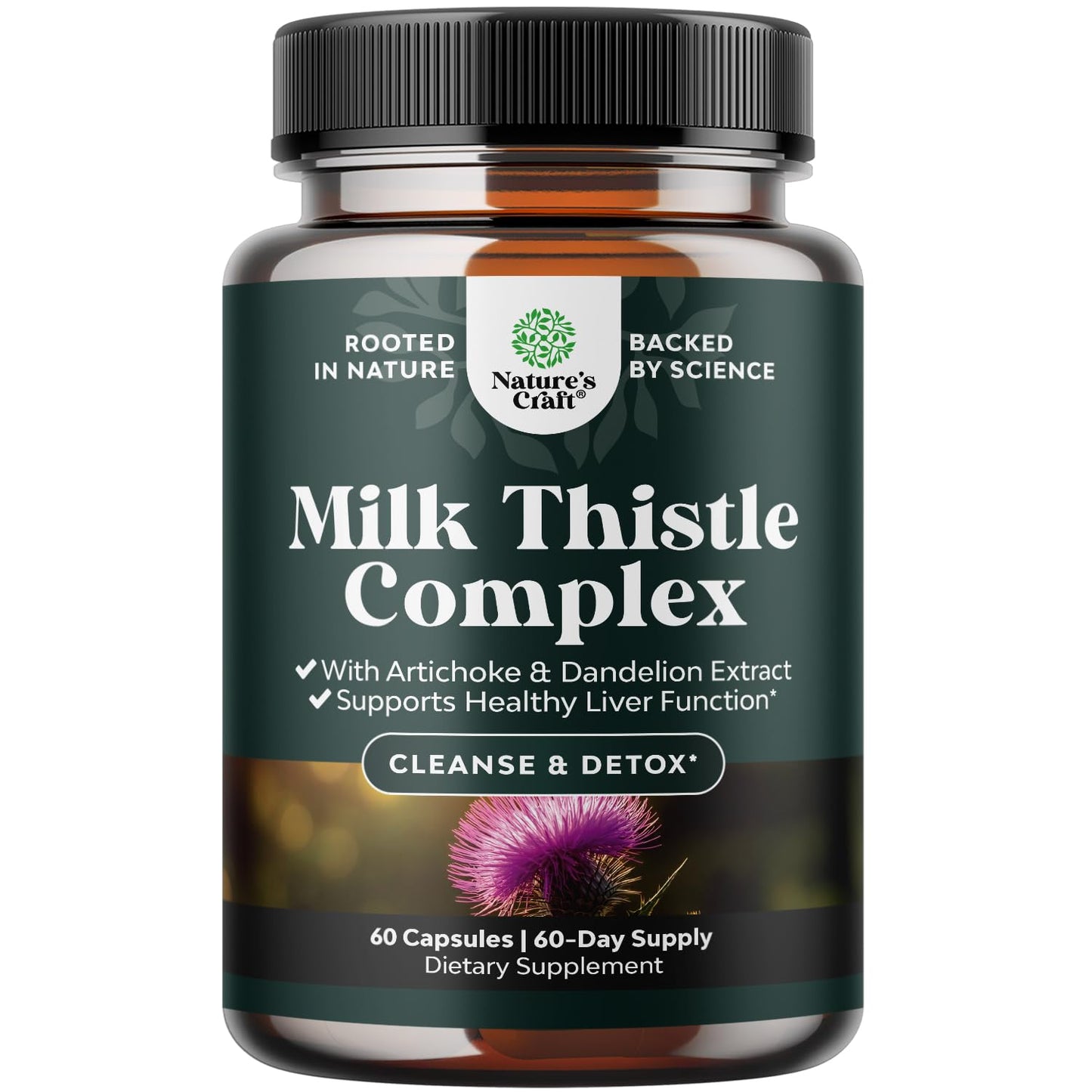 Natures Craft Milk Thistle Liver Support Capsule, 60 Count