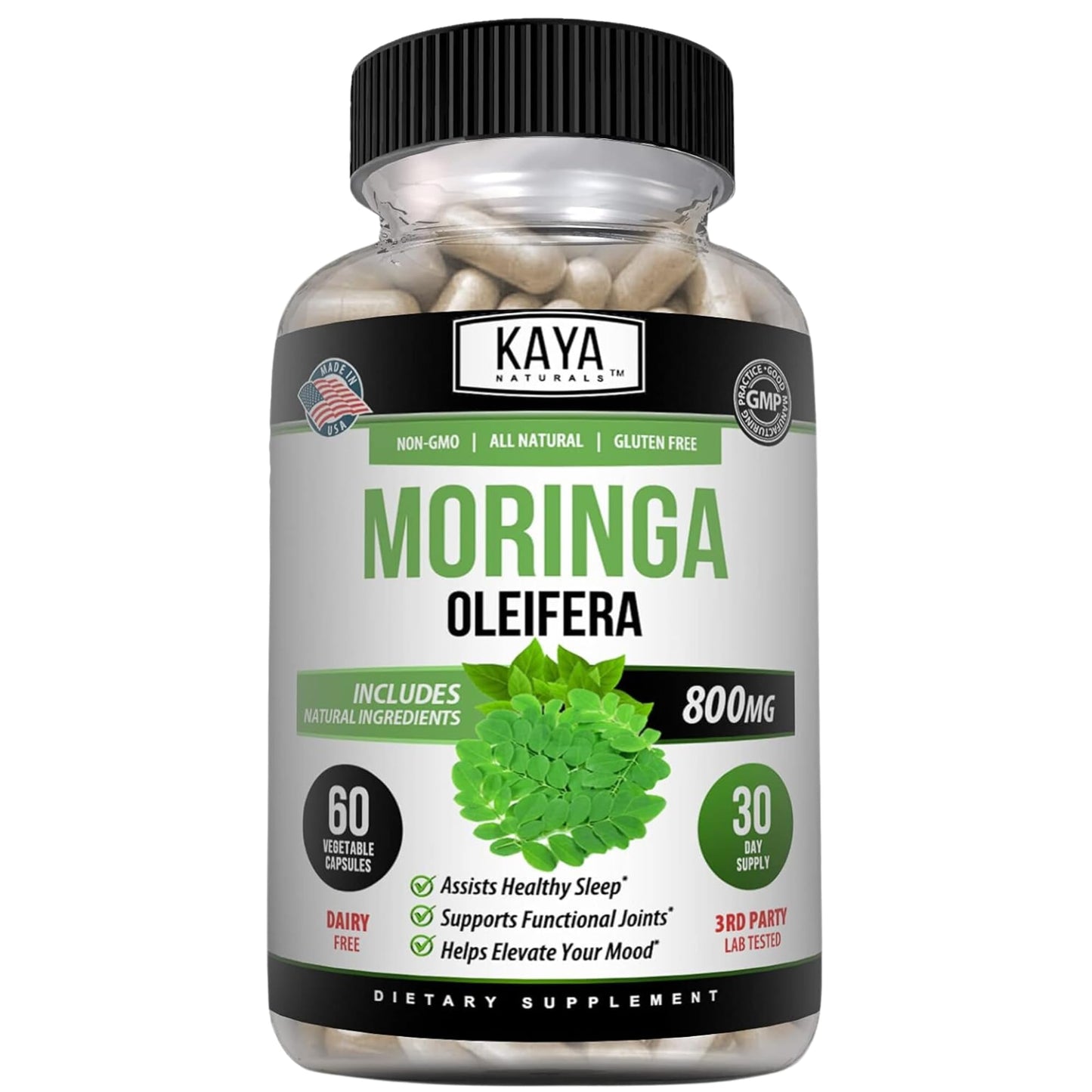 Kaya Naturals Moringa Leaf Extract Capsule 60 Count