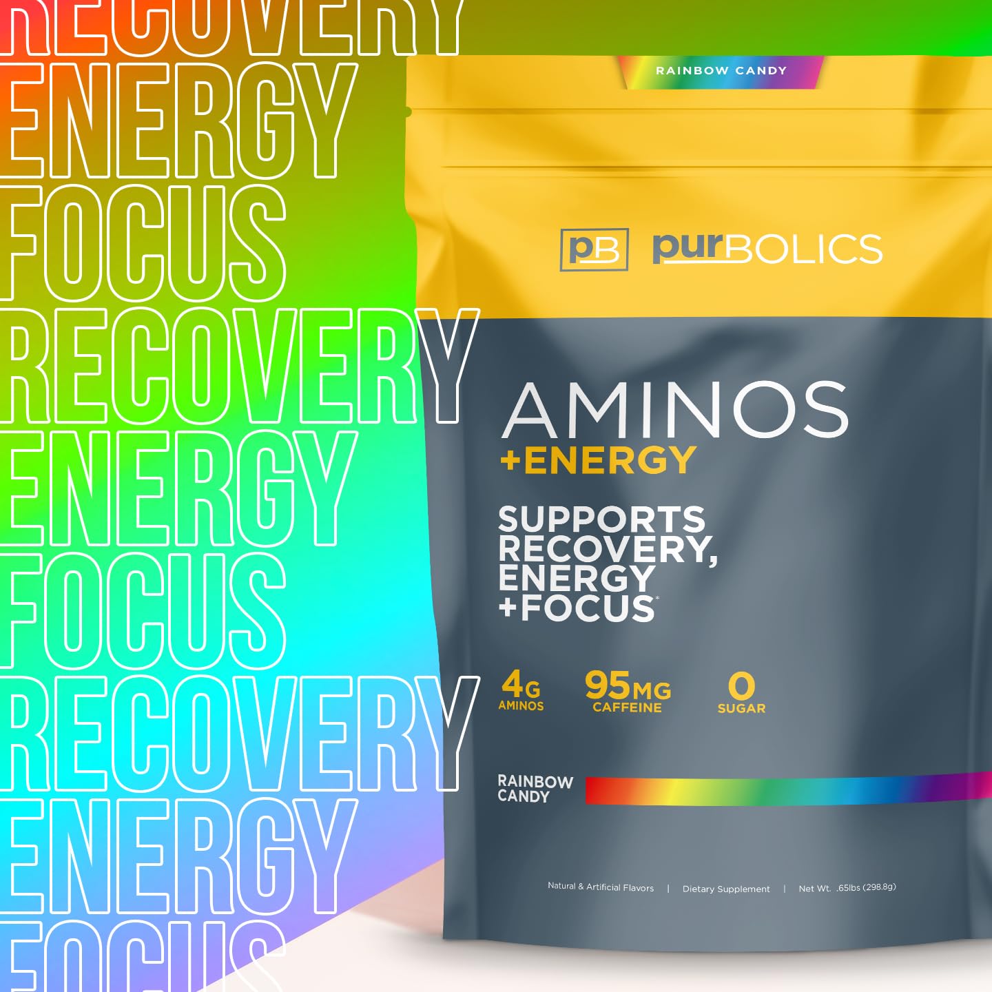 Purbolics Aminos + Energy Powder, 10.15 Ounce
