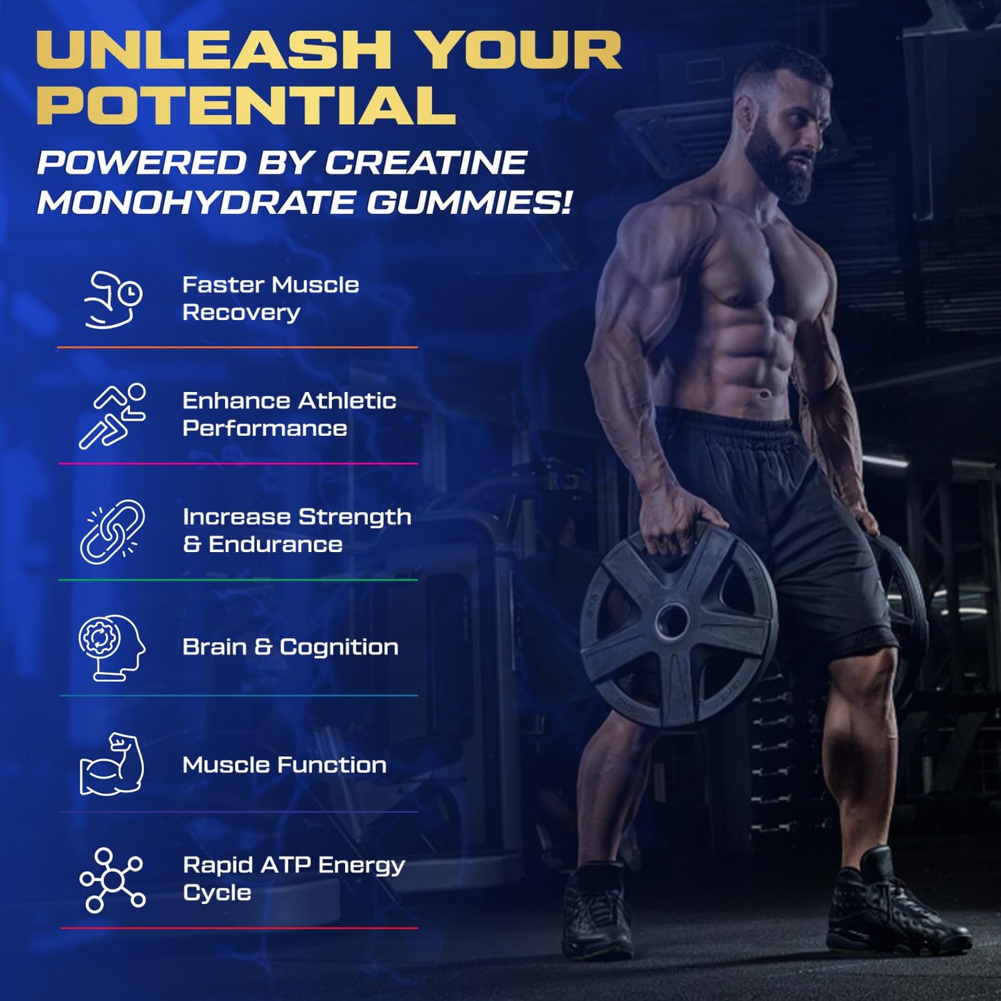 ZyterX Creatine Monohydrate Gummies 120 Count