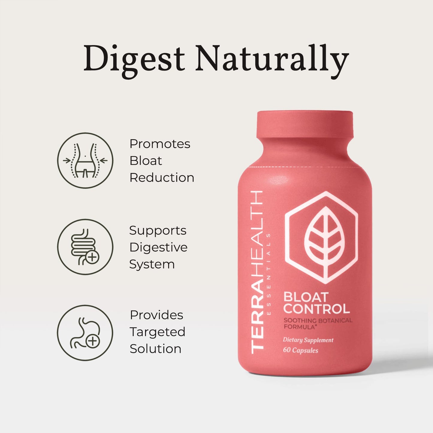 Terra Health Essentials Bloat Control Capsule, 60 Count