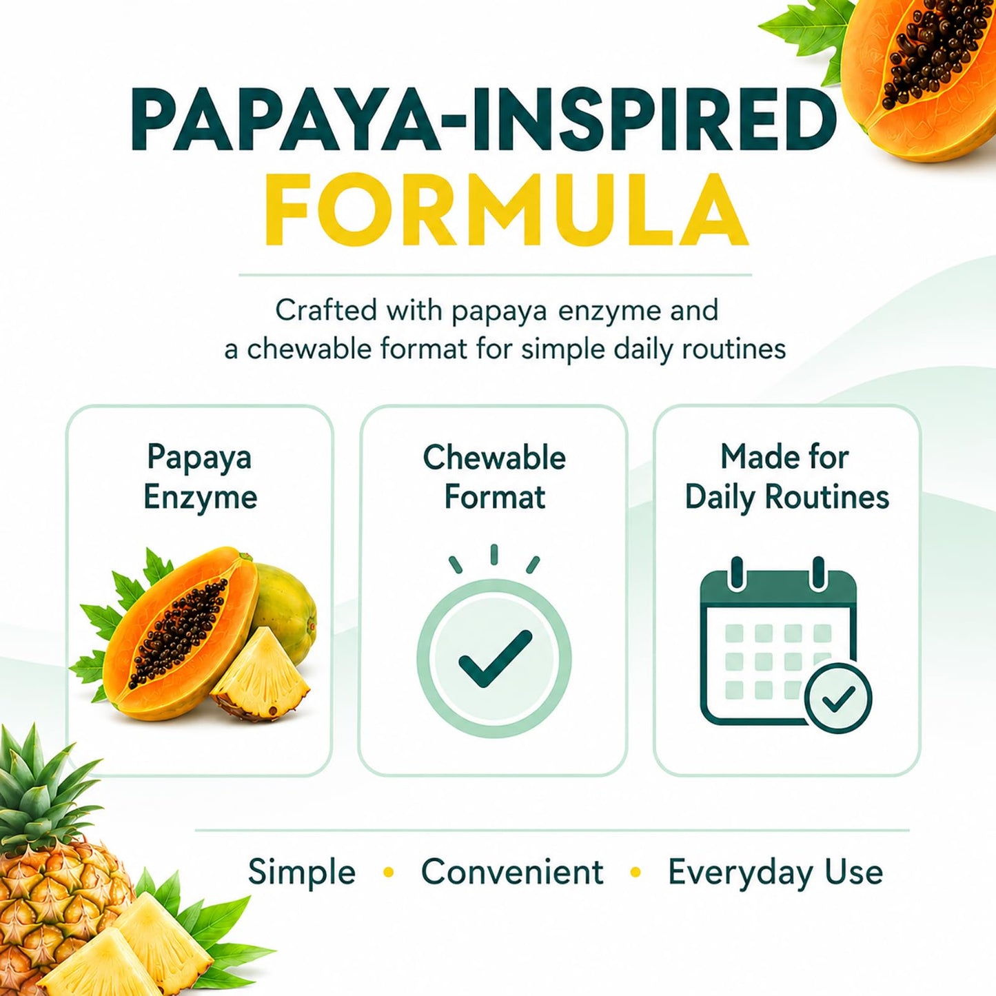 OSTEO ALIVE Piabora Papaya Enzyme Chewable Tablets 90 Count