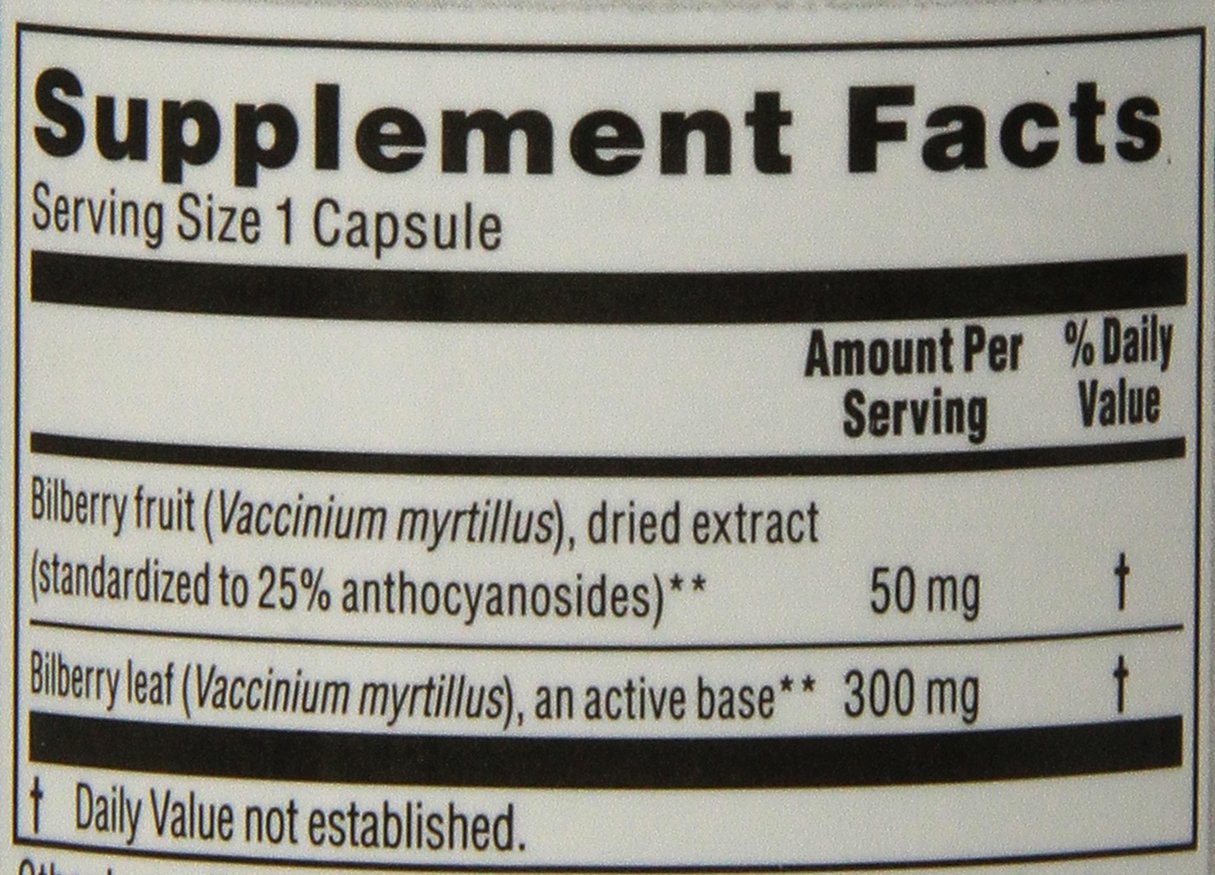 Kroeger Herb Products Bilberry Capsules, 90 Count
