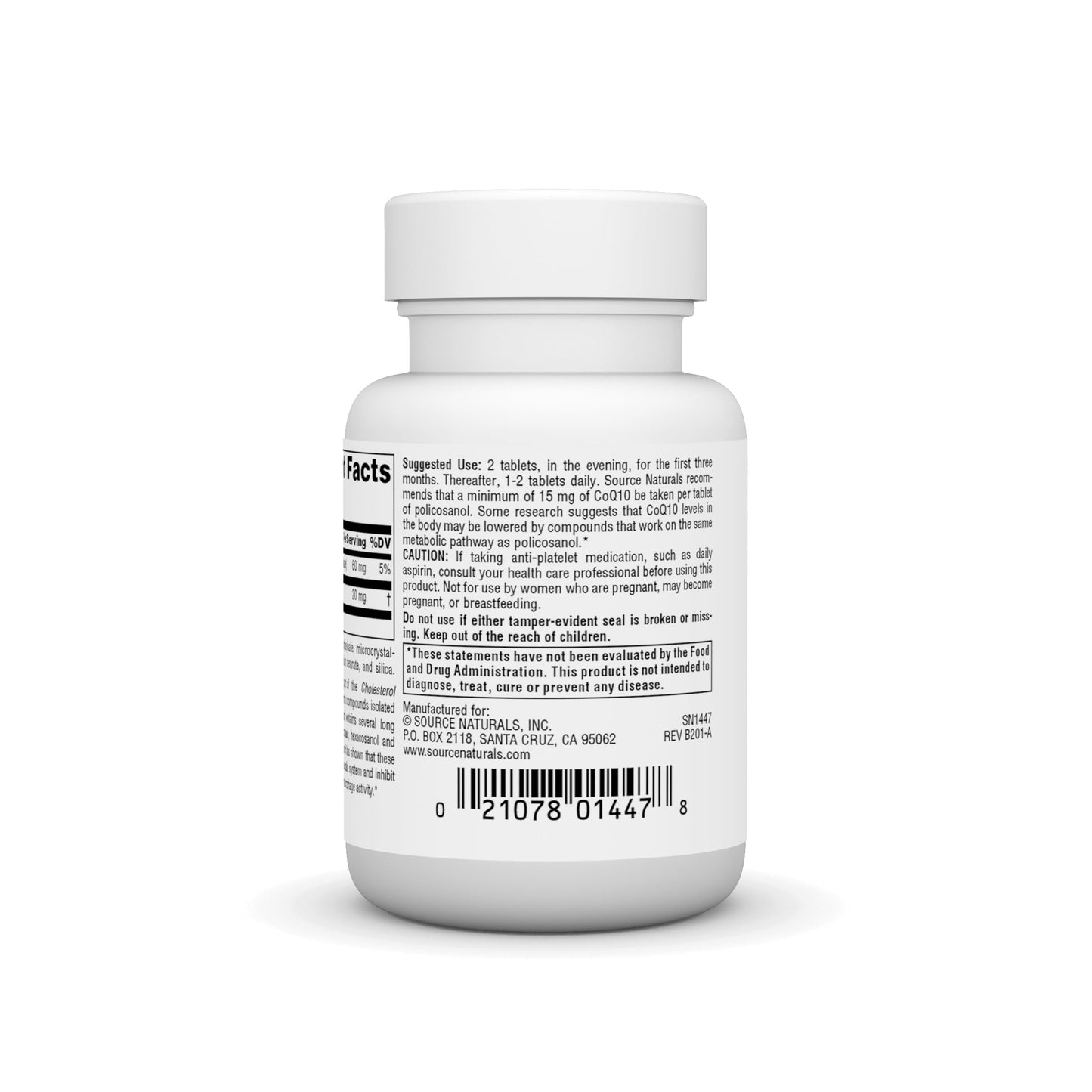 Source Naturals Policosanol 10 mg Tablet, 120 Count