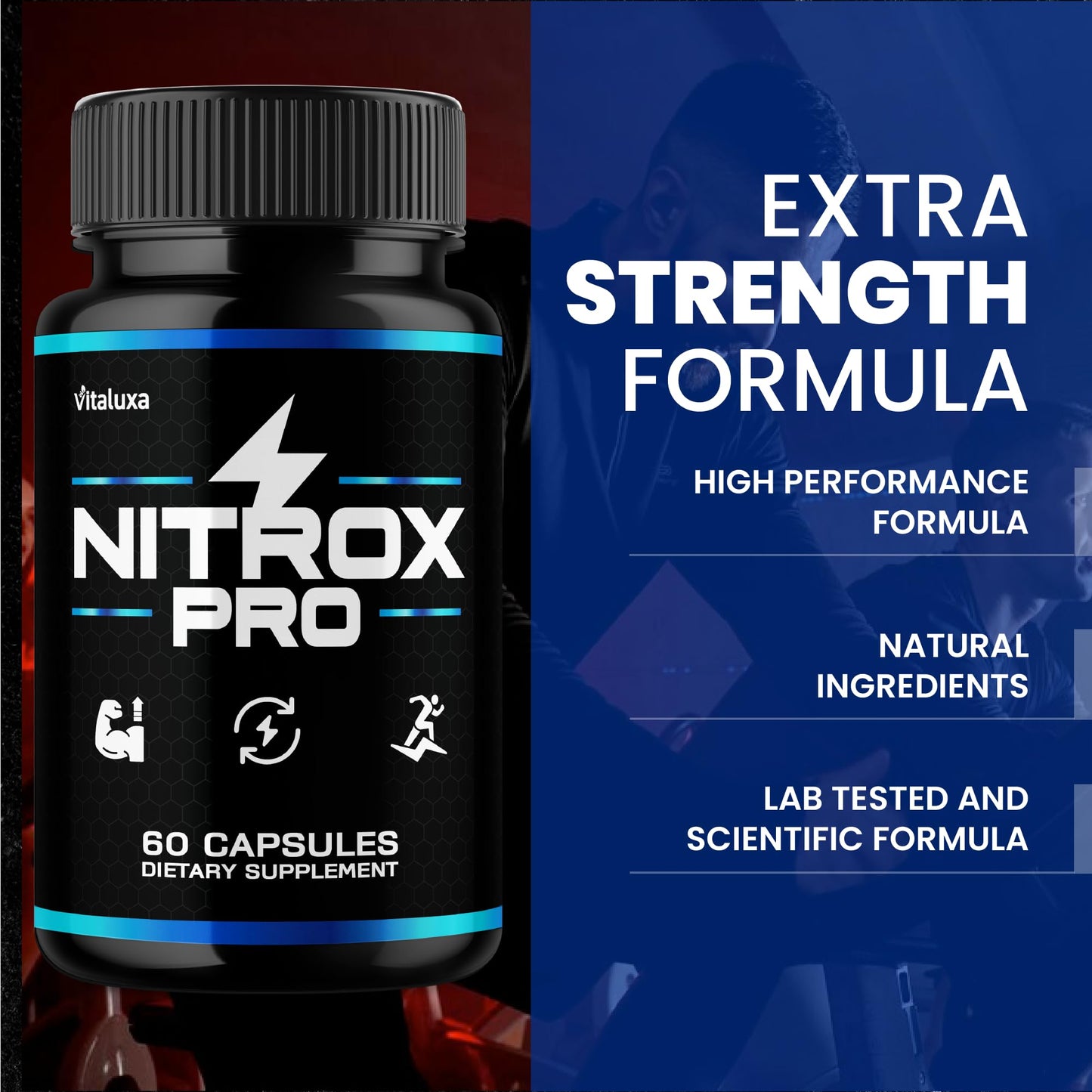 Vitaluxa Nitrox Pro Capsules 300 Count