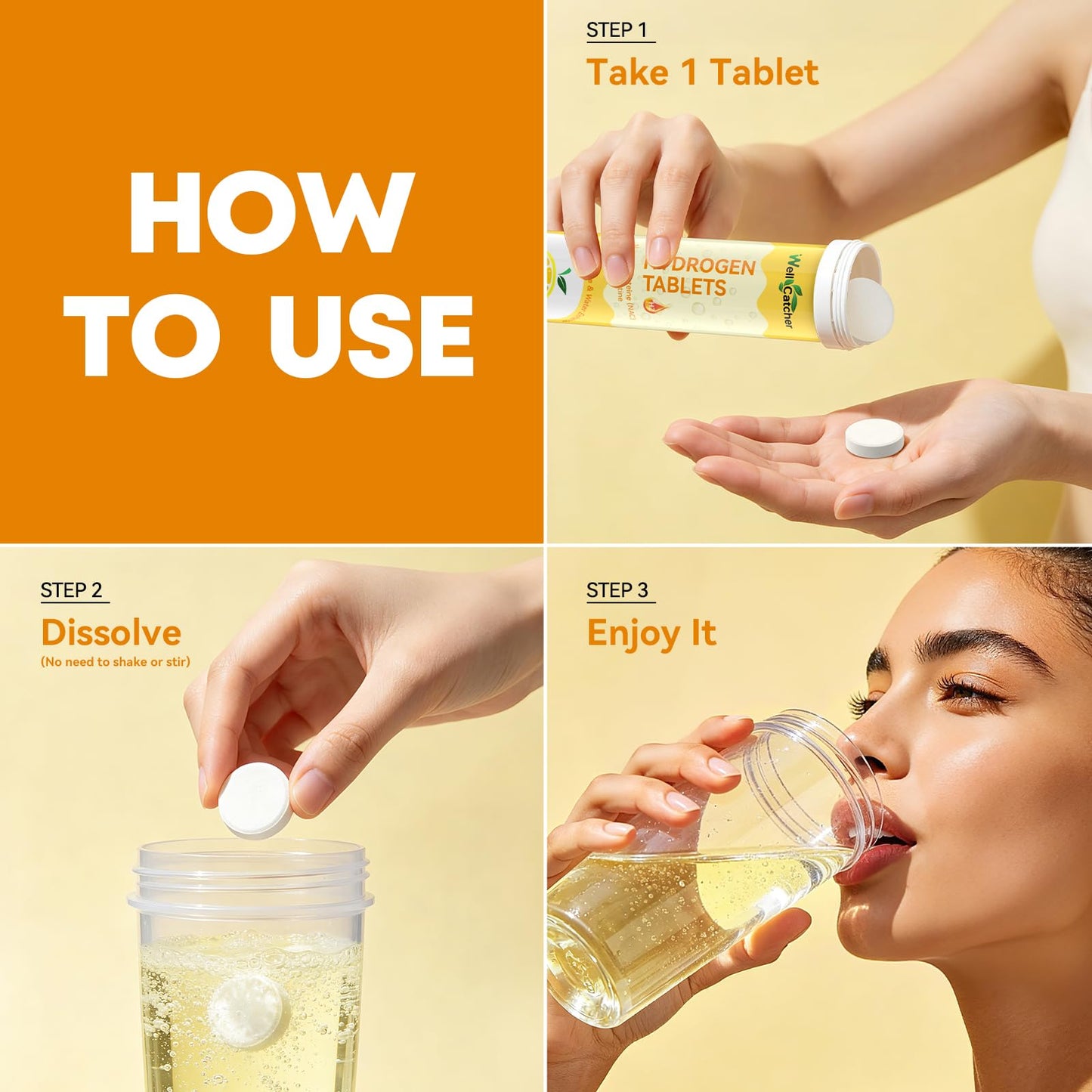 Wellcatcher Hydrogen Water Tablets for Drinking Water 30 Tablets