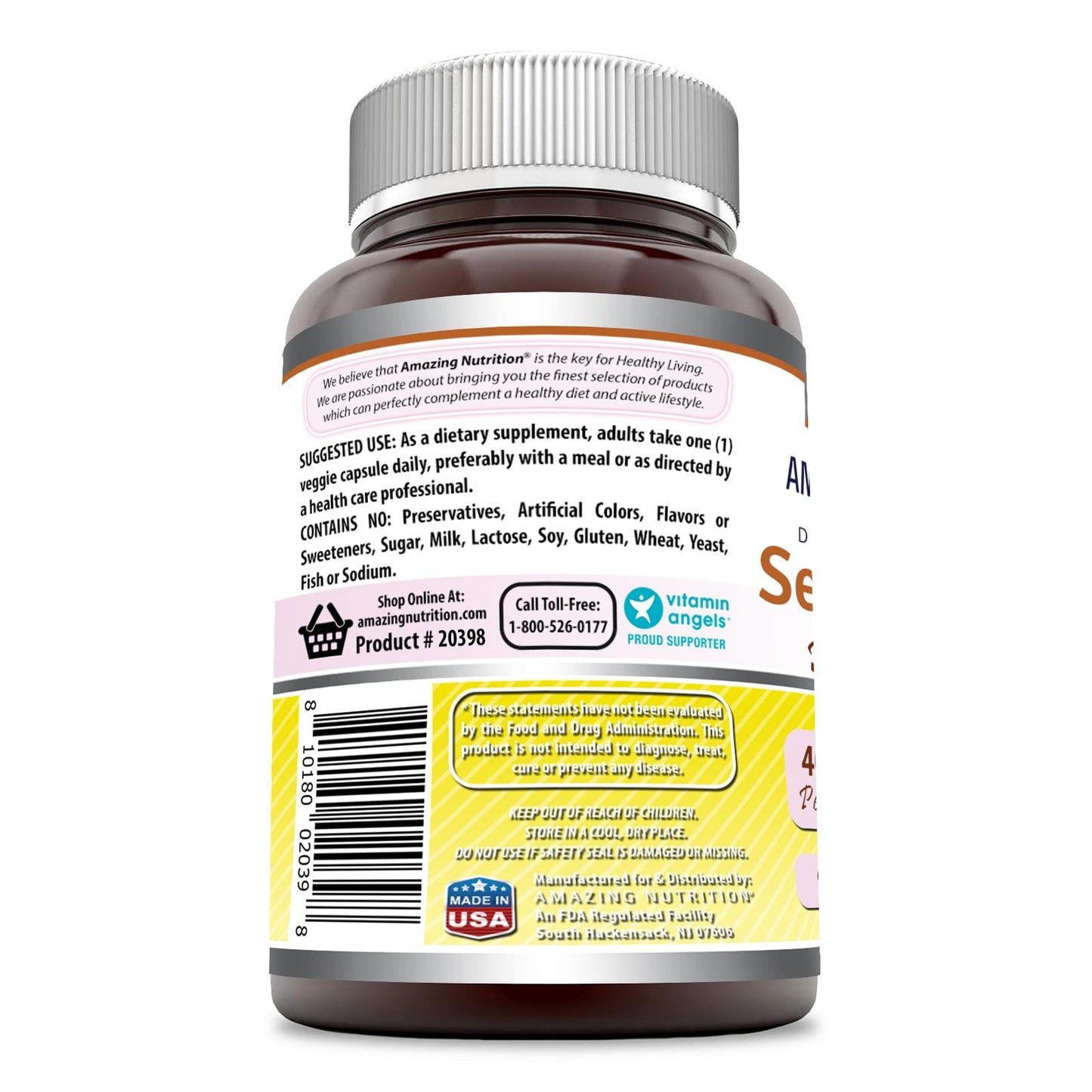 Amazing Nutrition Serrapeptase Supplement 40,000 IU Capsule, 270 Count