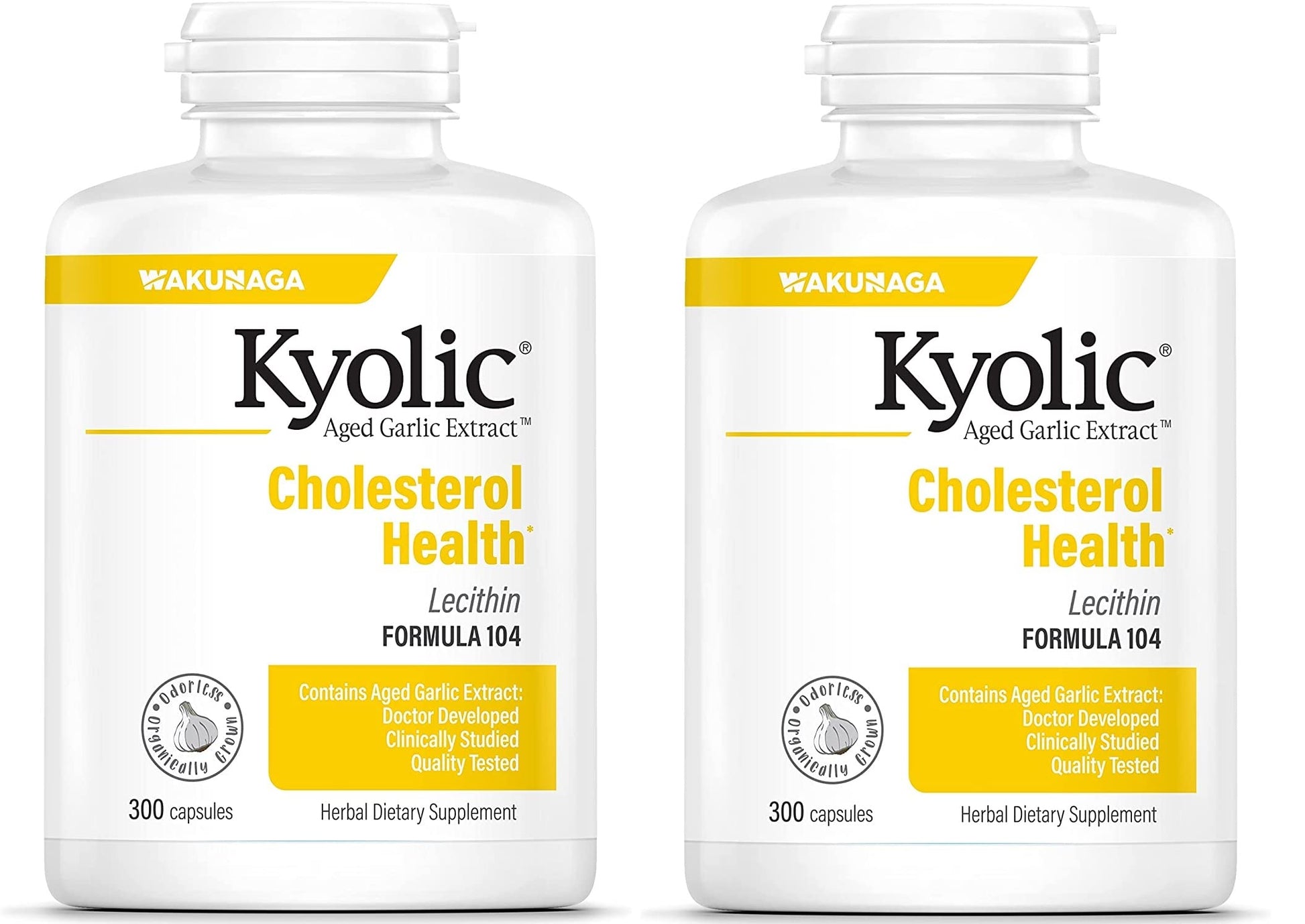 Kyolic #104 Garlic Extract With Lecithin Capsules, 600