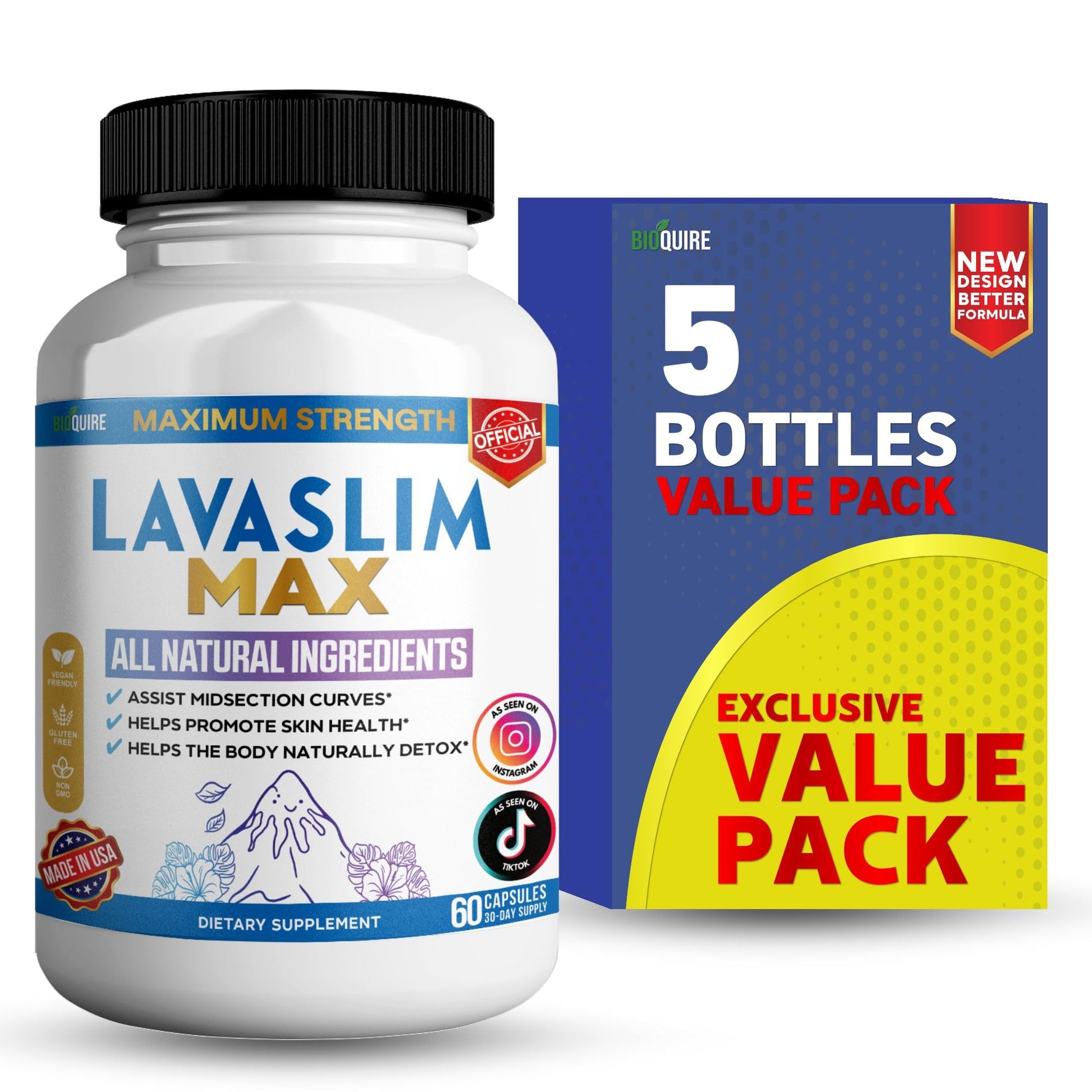 BIOQUIRE LavaSlim Max Natural Dietary Supplement Capsule 60 Capsules