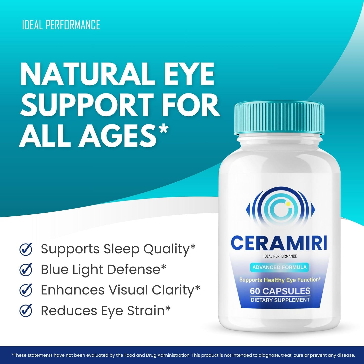IDEAL PERFORMANCE Ceramiri Vision Support Capsules, 60 Capsules