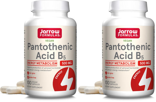 Jarrow Formulas Pantothenic Acid B5 500 mg Capsules, 200 Count