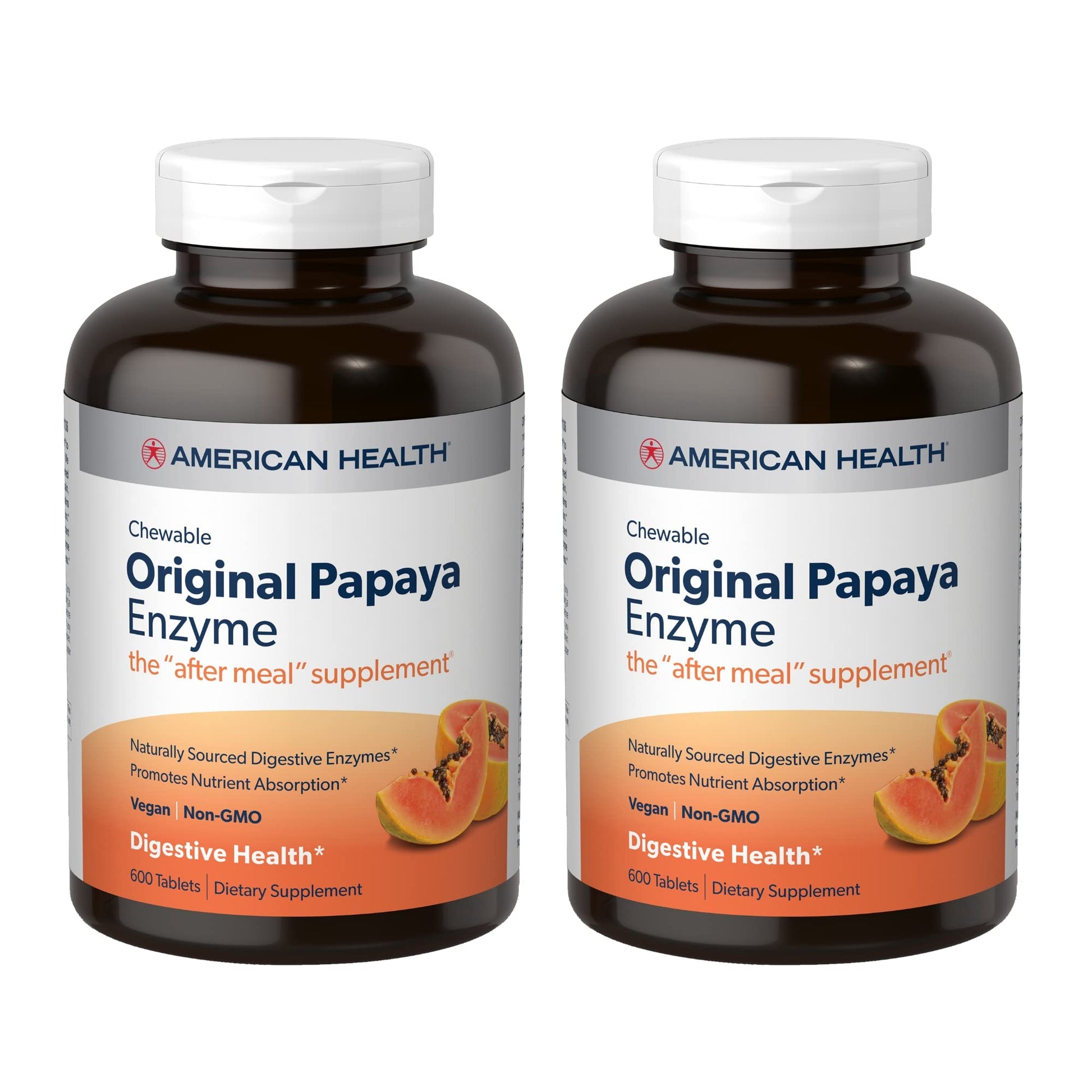 American Health Original Papaya Enzyme Tablets 1200 Count