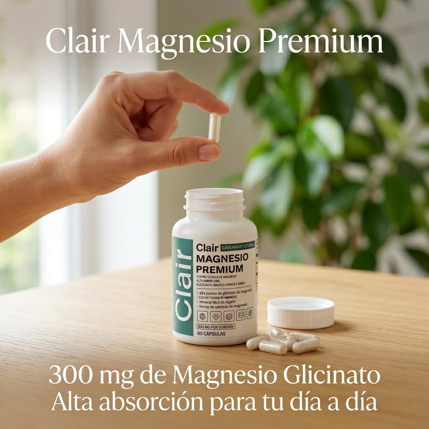 Optifusion Clair Magnesium Glycinate Premium Capsules, 90 Count