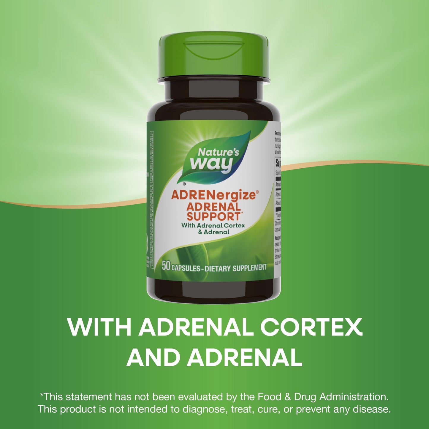 Nature's Way ADRENergize Adrenal Support Capsule, 50 Count