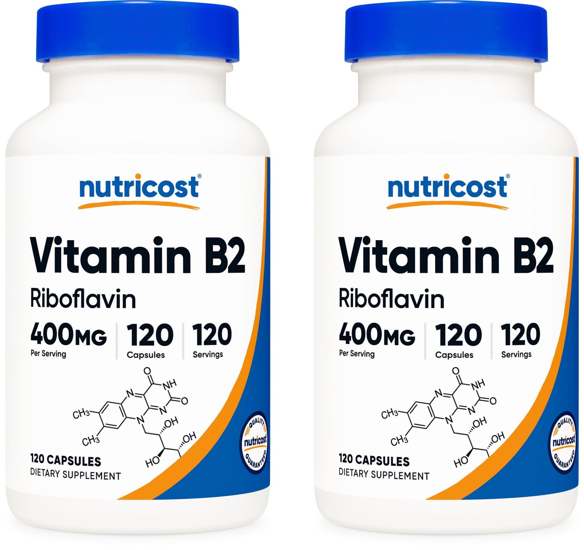 Nutricost Vitamin B2 (Riboflavin) 400mg Capsule, 240 Capsules