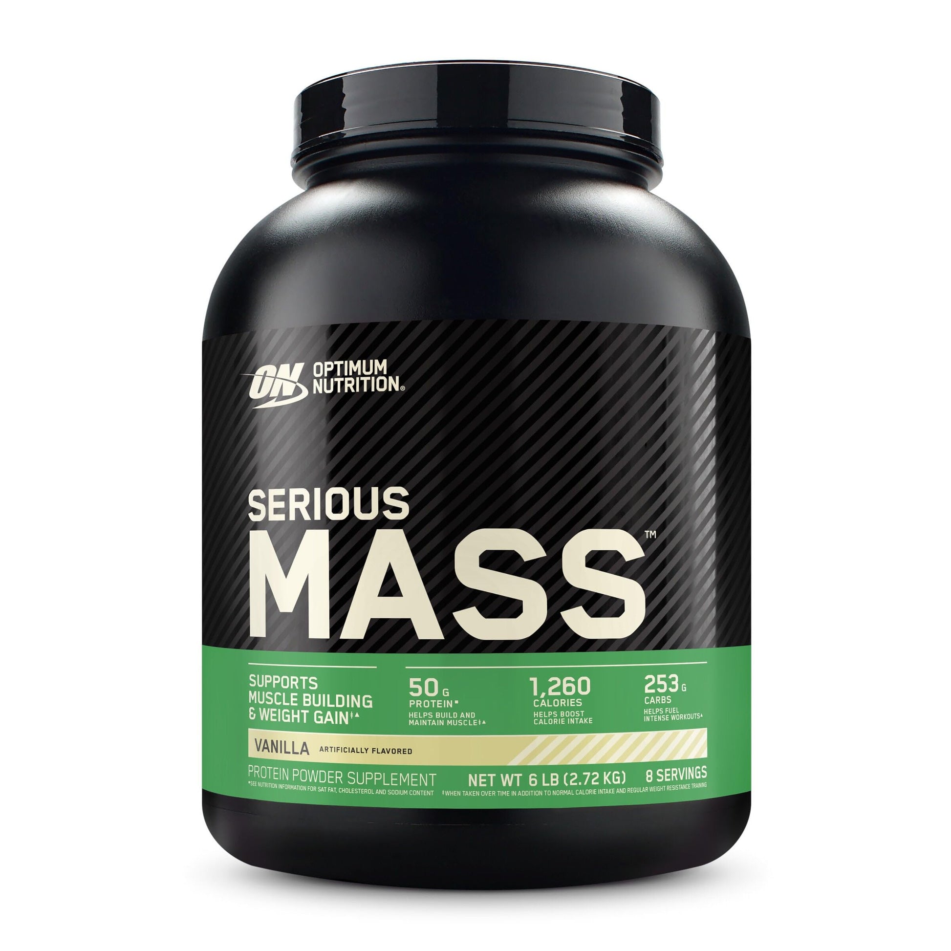 Optimum Nutrition Serious Mass, Weight Gainer Protein Powder, Mass Gainer, Vitamin C and Zinc for Immune Support, Creatine, Vanilla, 6 Pound (Packaging May Vary)