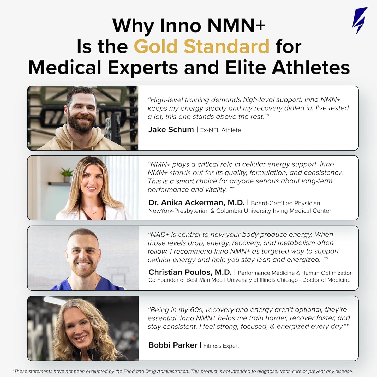 InnoSupps Inno NMN+ Supplement 500mg with NAD+ Capsules 180