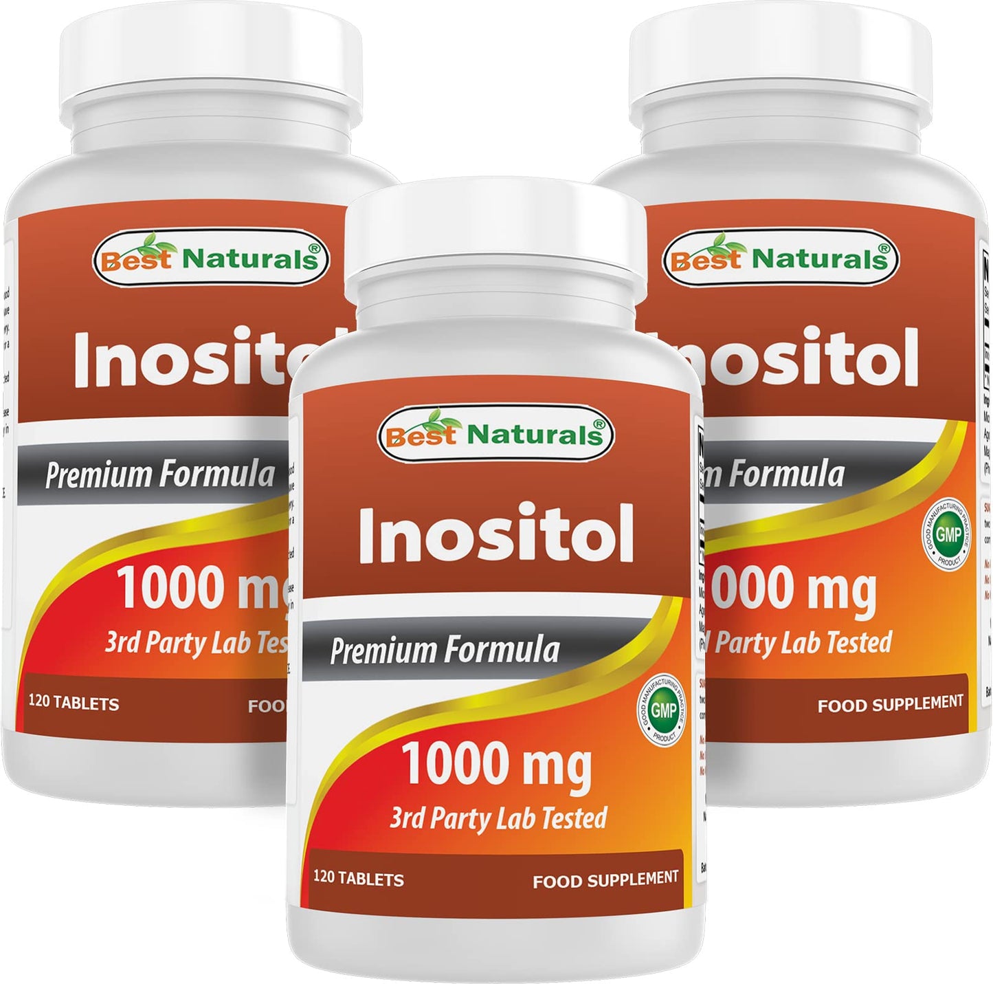 Best Naturals Inositol 1000 mg Tablets, 120 Count
