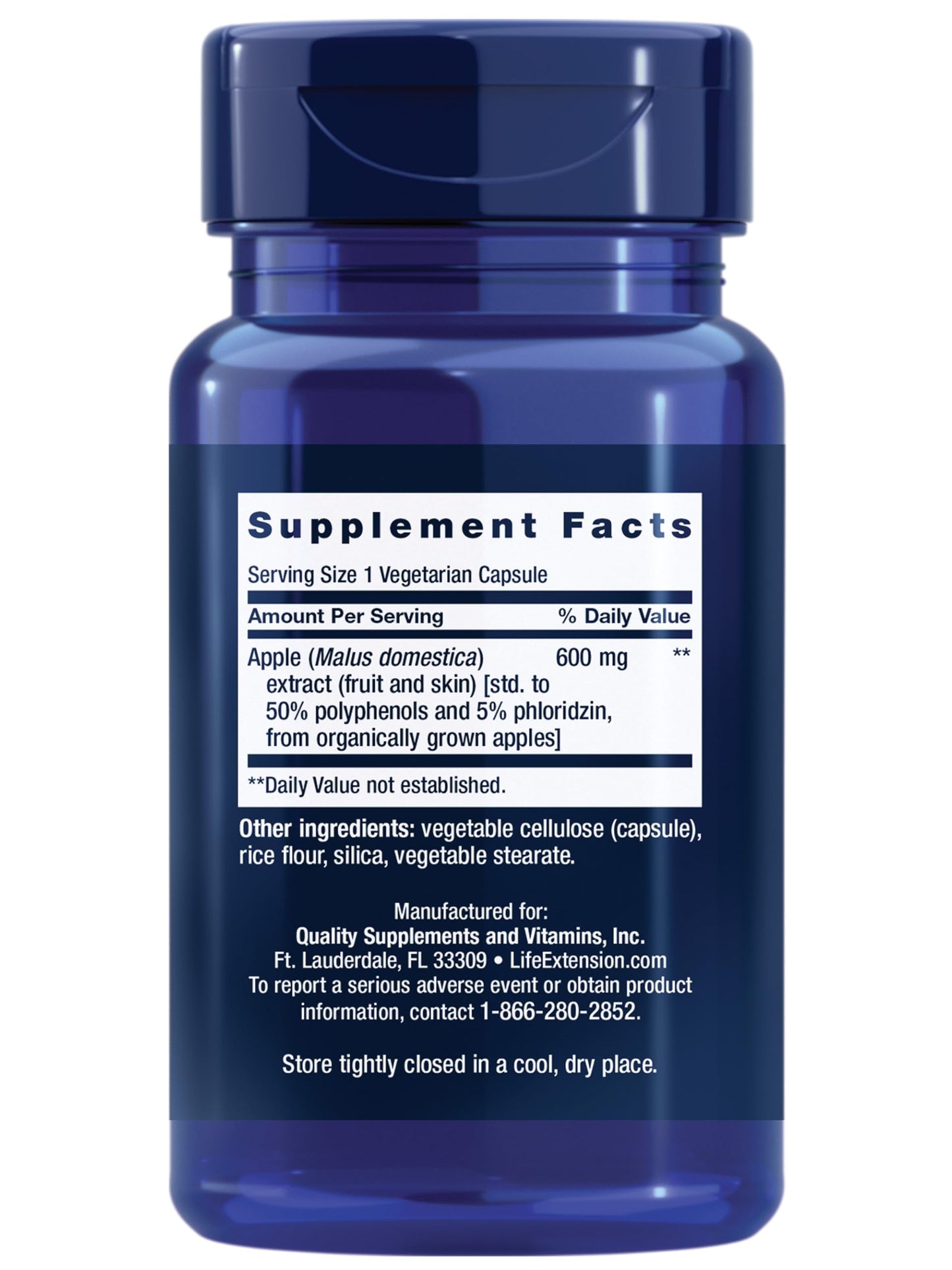Life Extension AppleWise Apple Polyphenol Extract for Heart, Cellular and Colon Health, 30 Capsules