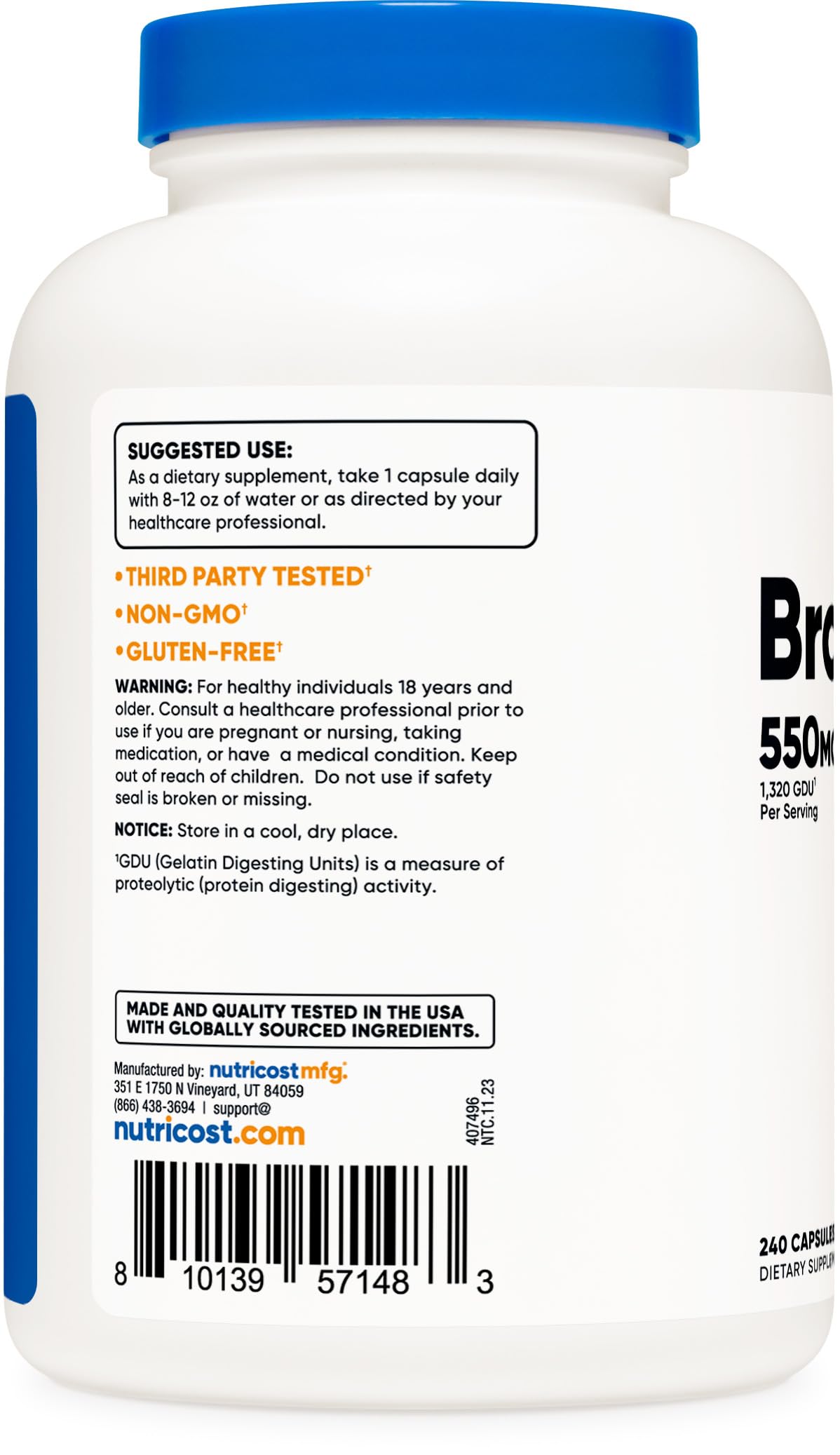 Nutricost Bromelain Powder 10.3 Ounce