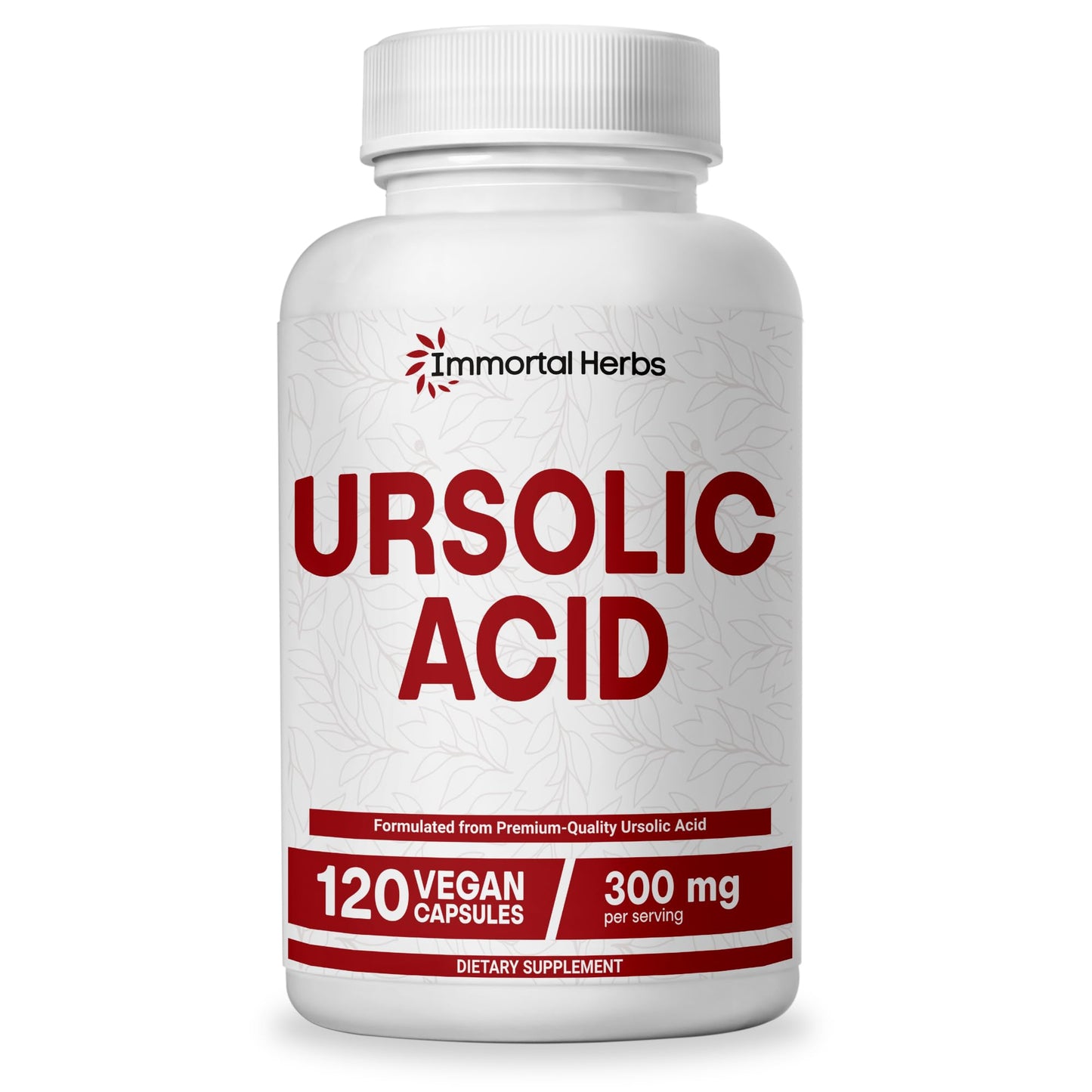 Immortal Herbs Pure Ursolic Acid Supplement Capsules 150 Count