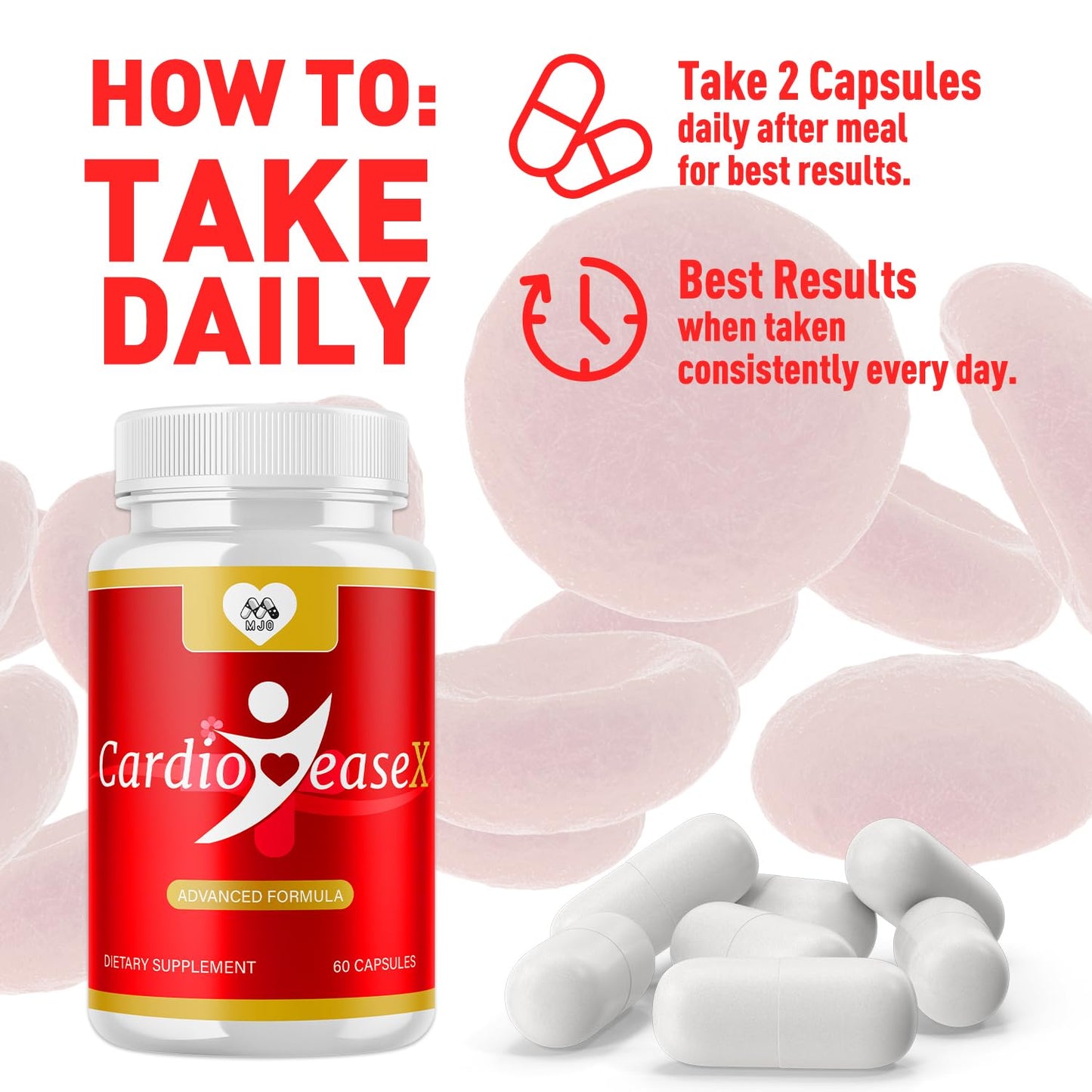 MJO CardioEase X Capsules 60 Count
