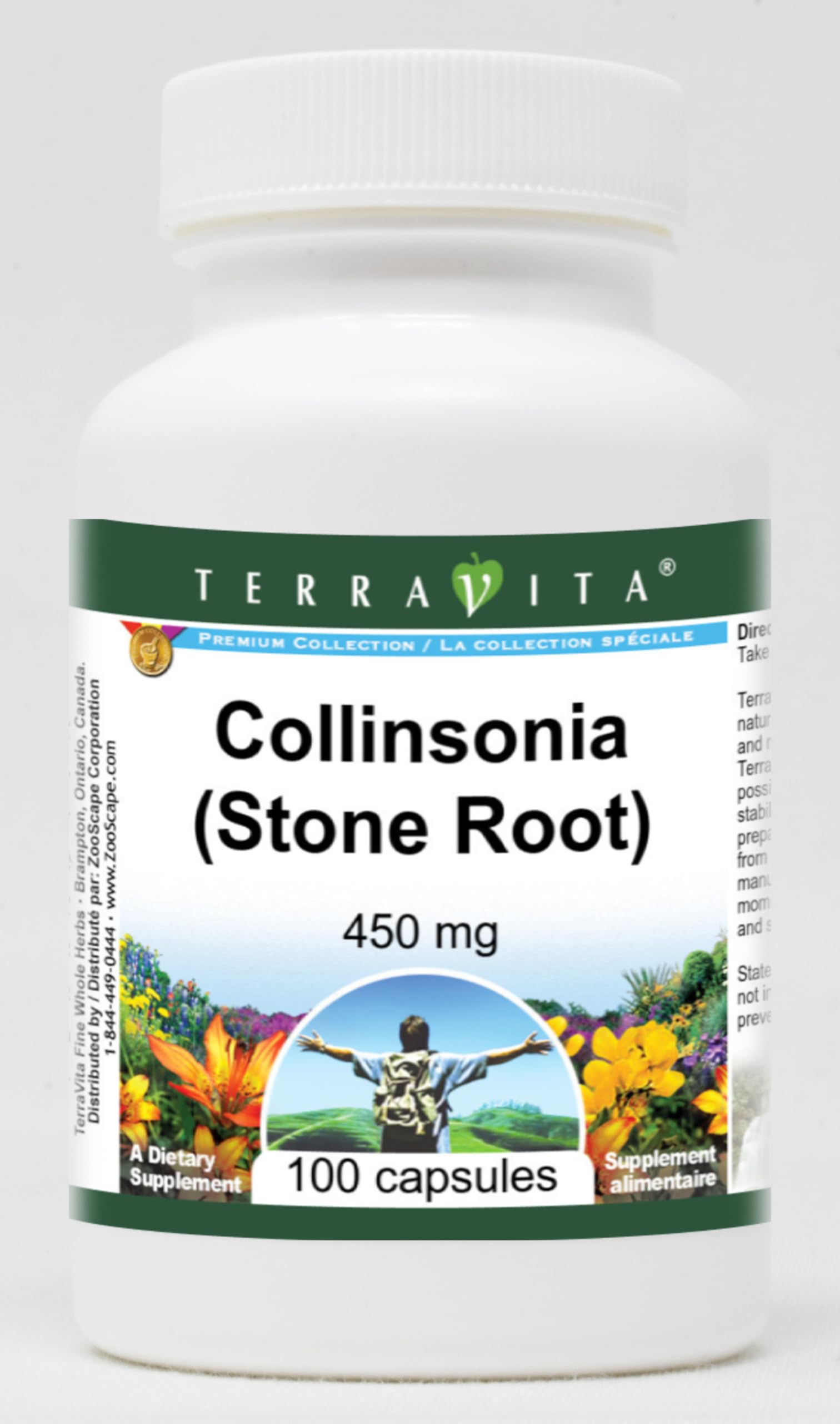 Terravita Collinsonia (Stone Root) 450 mg Capsules 300 Count