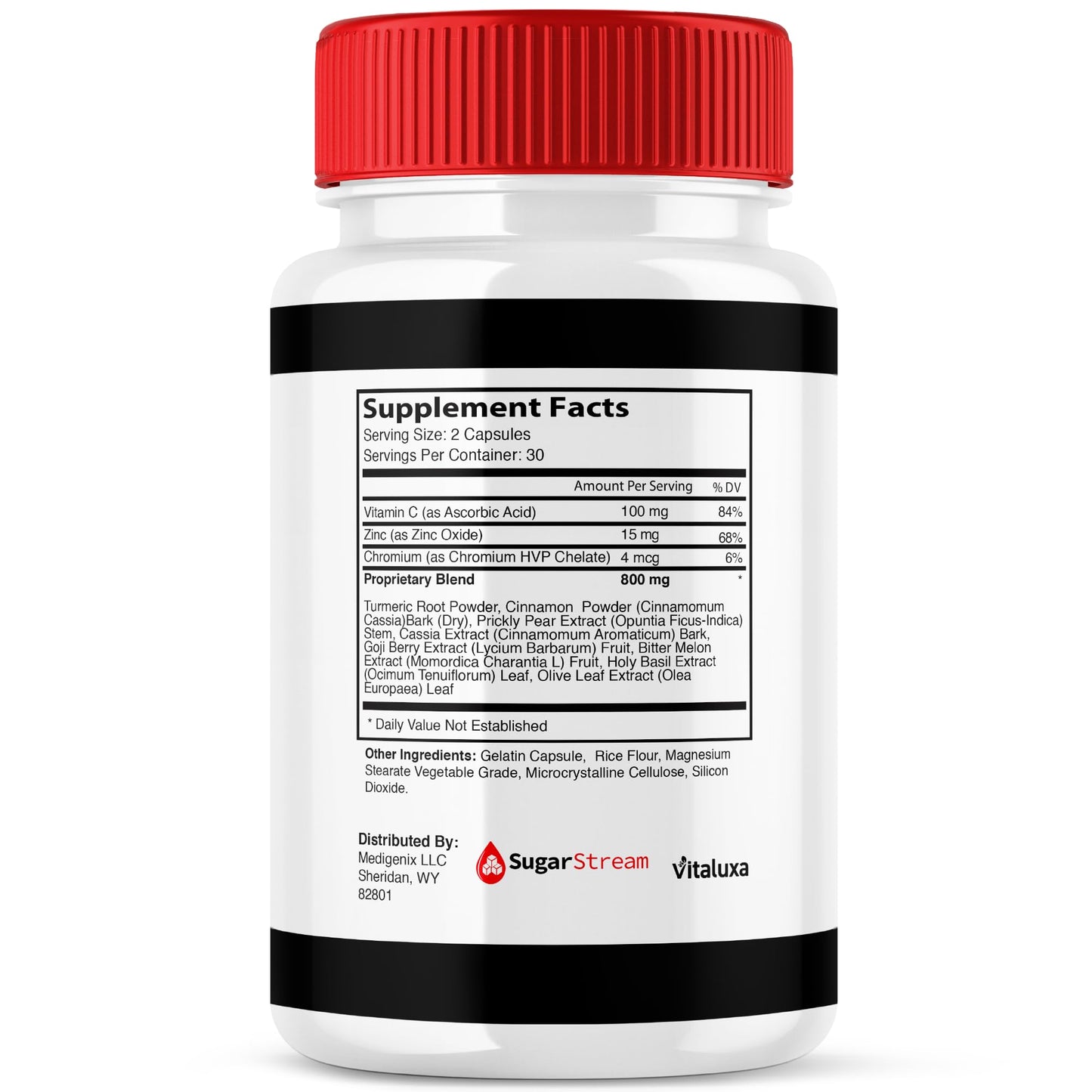 Vitaluxa SugarStream Balance Blood Health Support Capsule, 120 Capsules