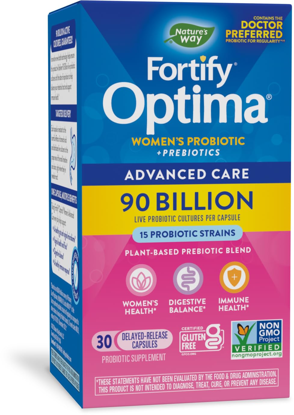 Nature's Way Primadophilus Optima Women's 90 Billion Active Probiotics 30 Capsules