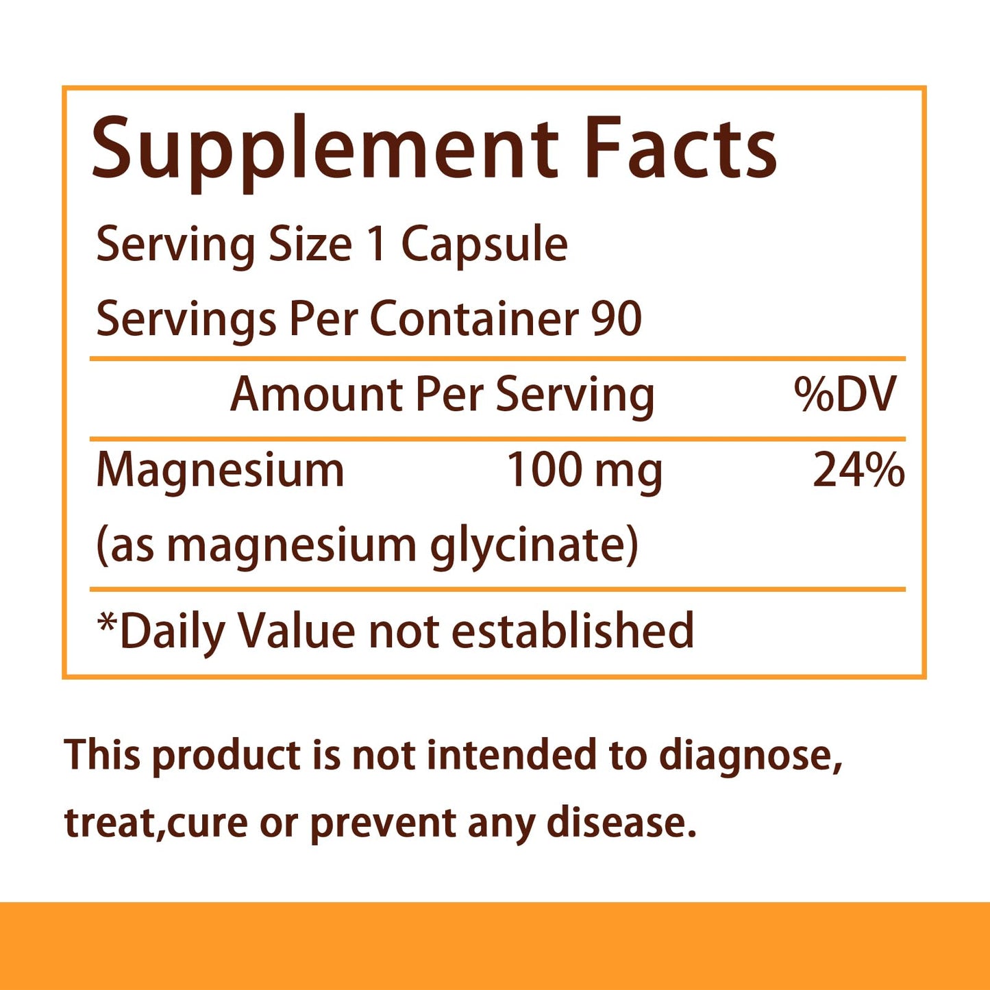 EcoBlend Magnesium Glycinate 100mg - High Absorption Capsules, 90 Count