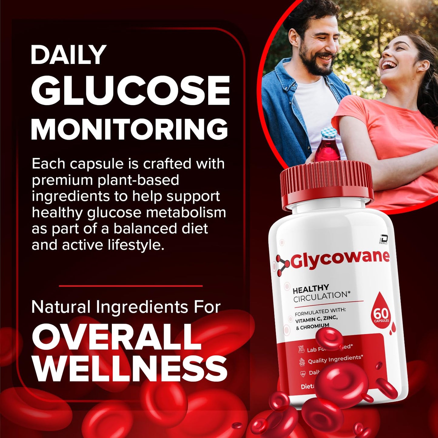 Indelo Glyco Wane Advanced Supplement, 120 Capsules