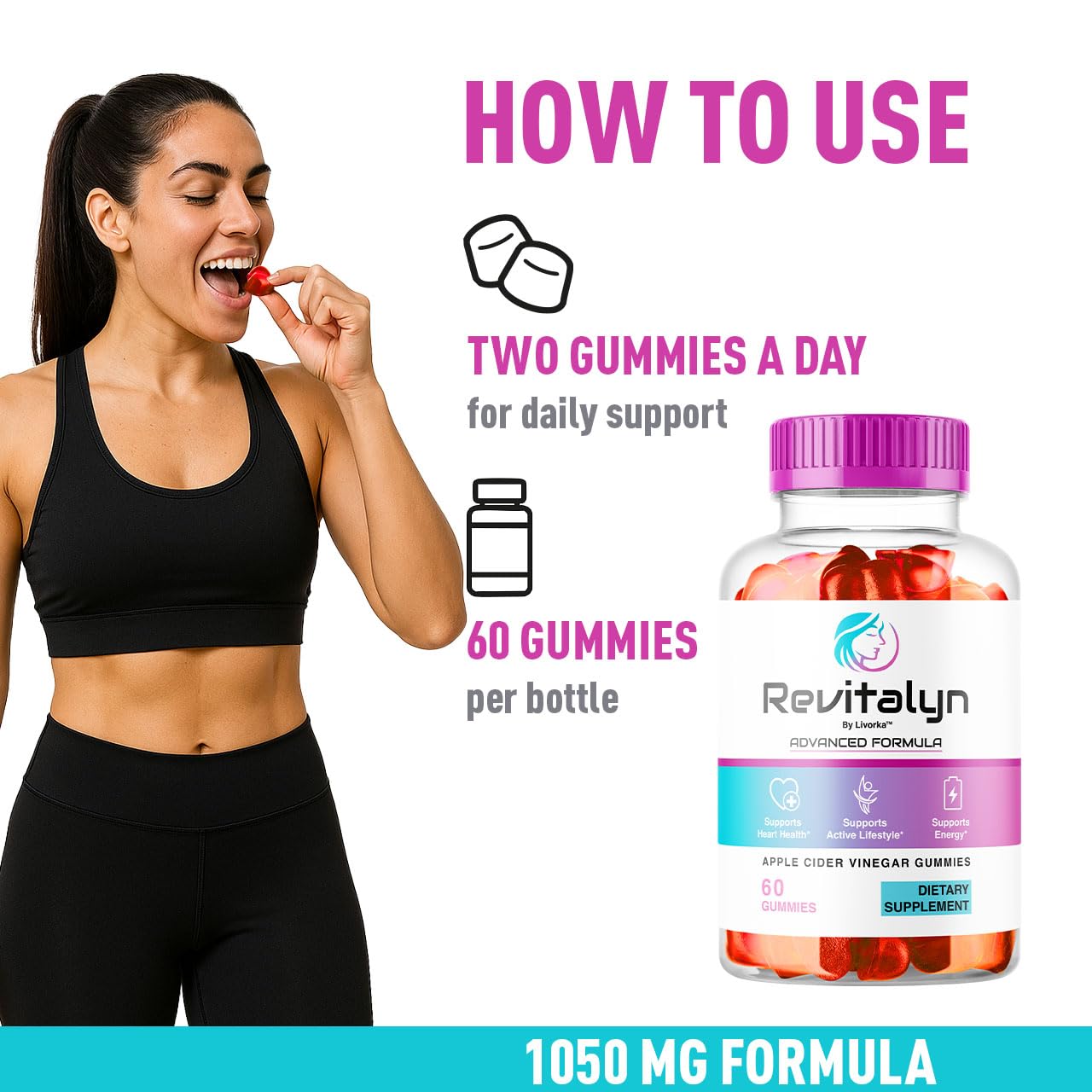 LIVORKA Revitalyn Apple Cider Vinegar Daily Formula Gummy 120 Gummies