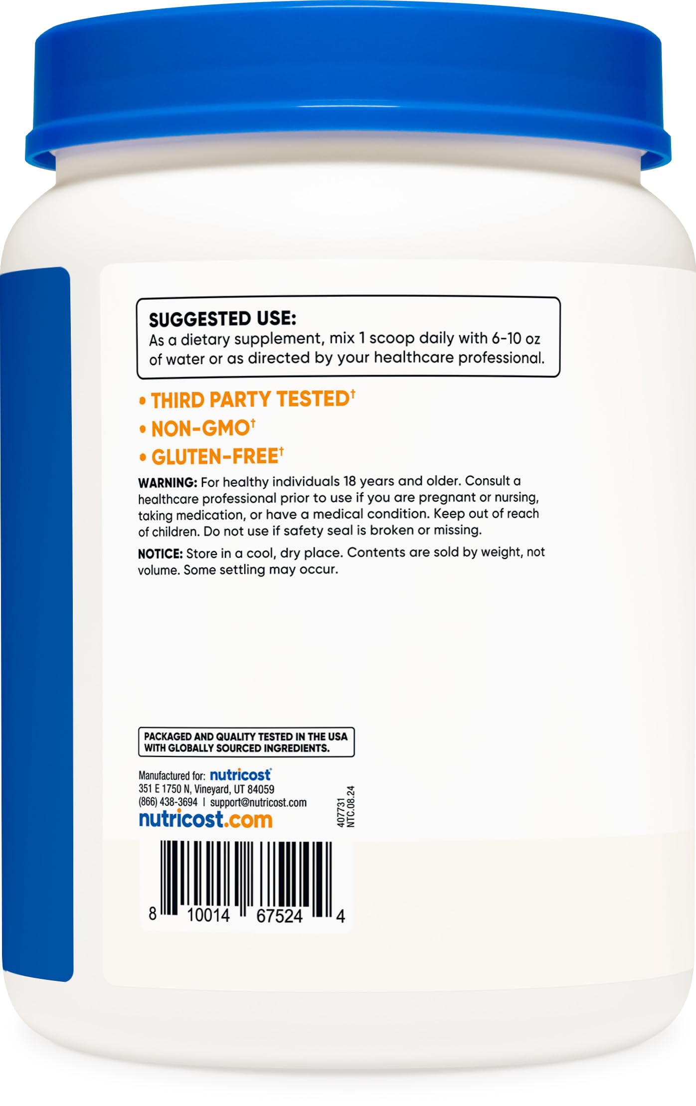 Nutricost L-Glutamine Powder 1000 g
