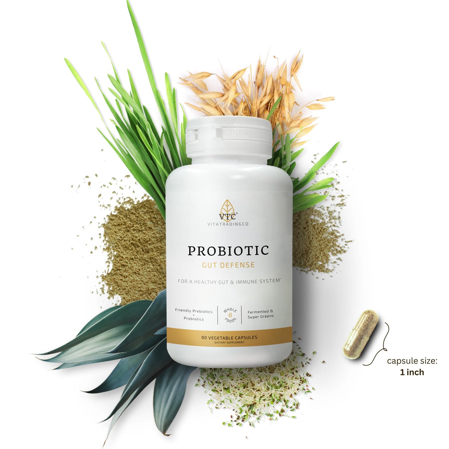 VTC VitaTradingCo. Probiotic Gut Defense Capsules, 90 Count
