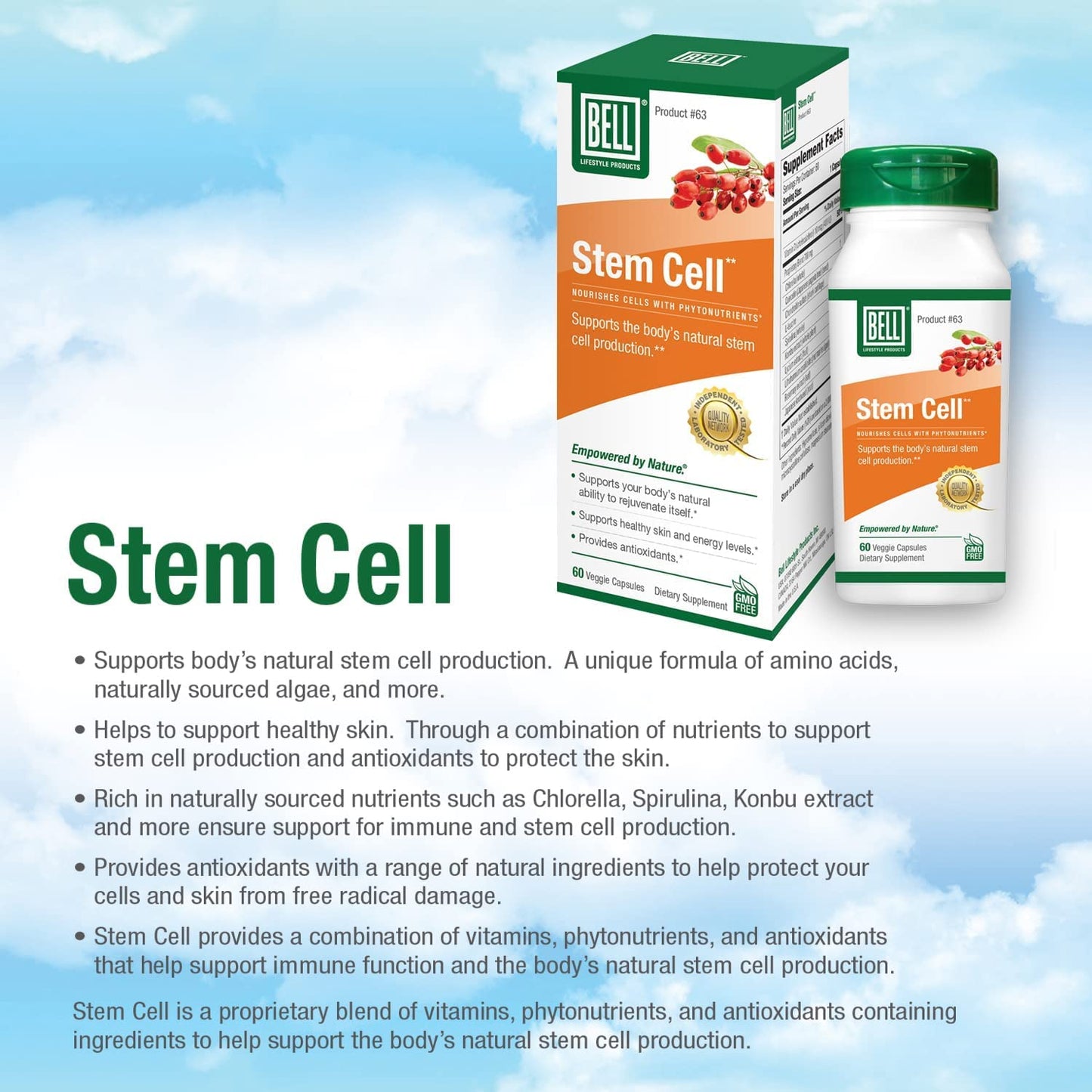 Bell Stem Cell Supplements Capsules 120 Count