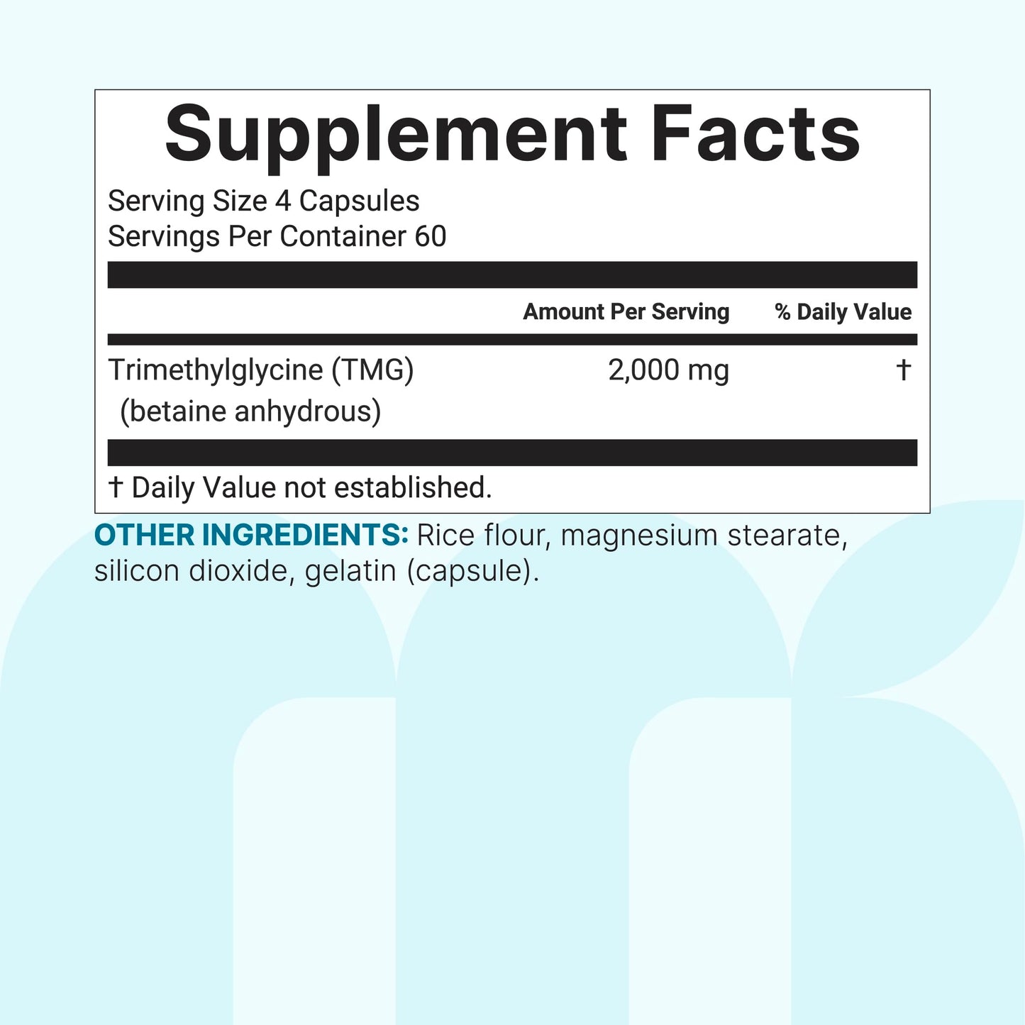 Micro Ingredients TMG 2000mg Capsules 240 Count