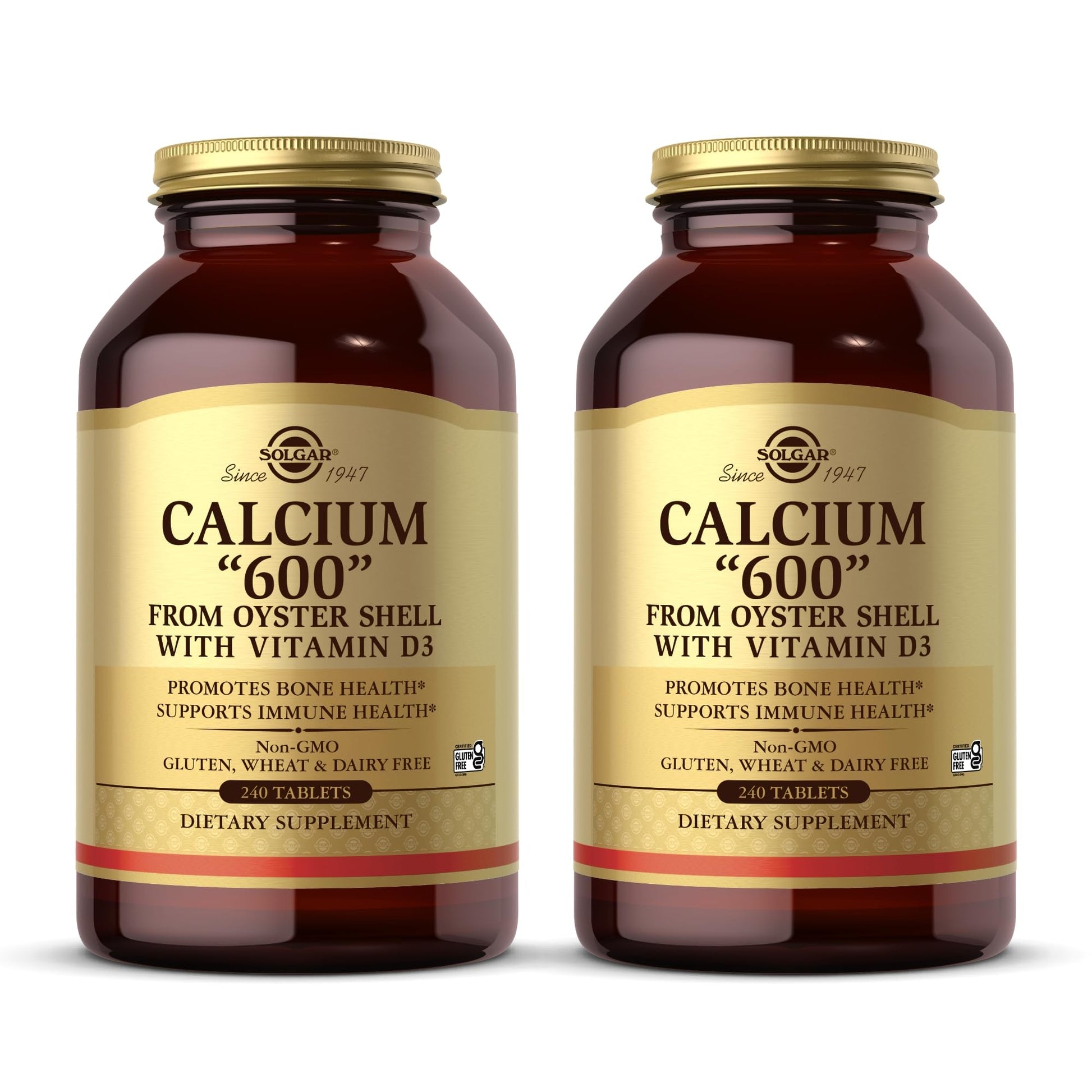 Solgar Calcium 600 with Vitamin D3, 480 Tablets