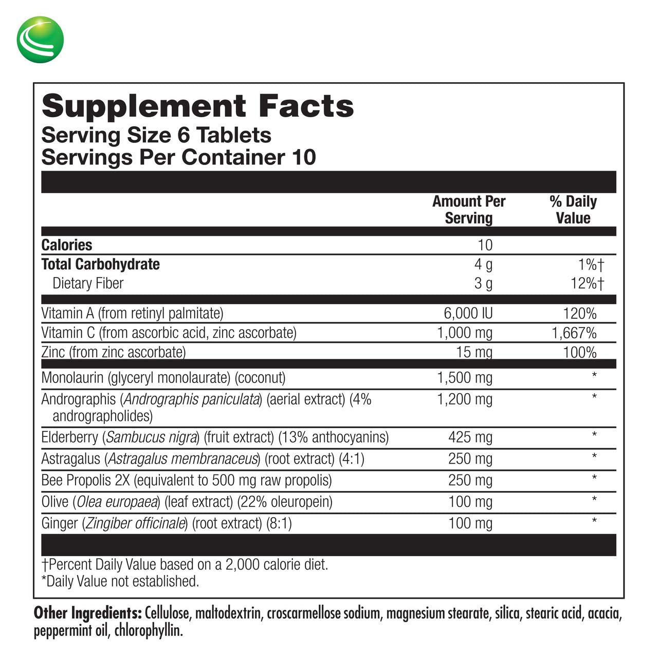 Nutra BioGenesis CompliVir Immune Support for Adults, 60 Tablets